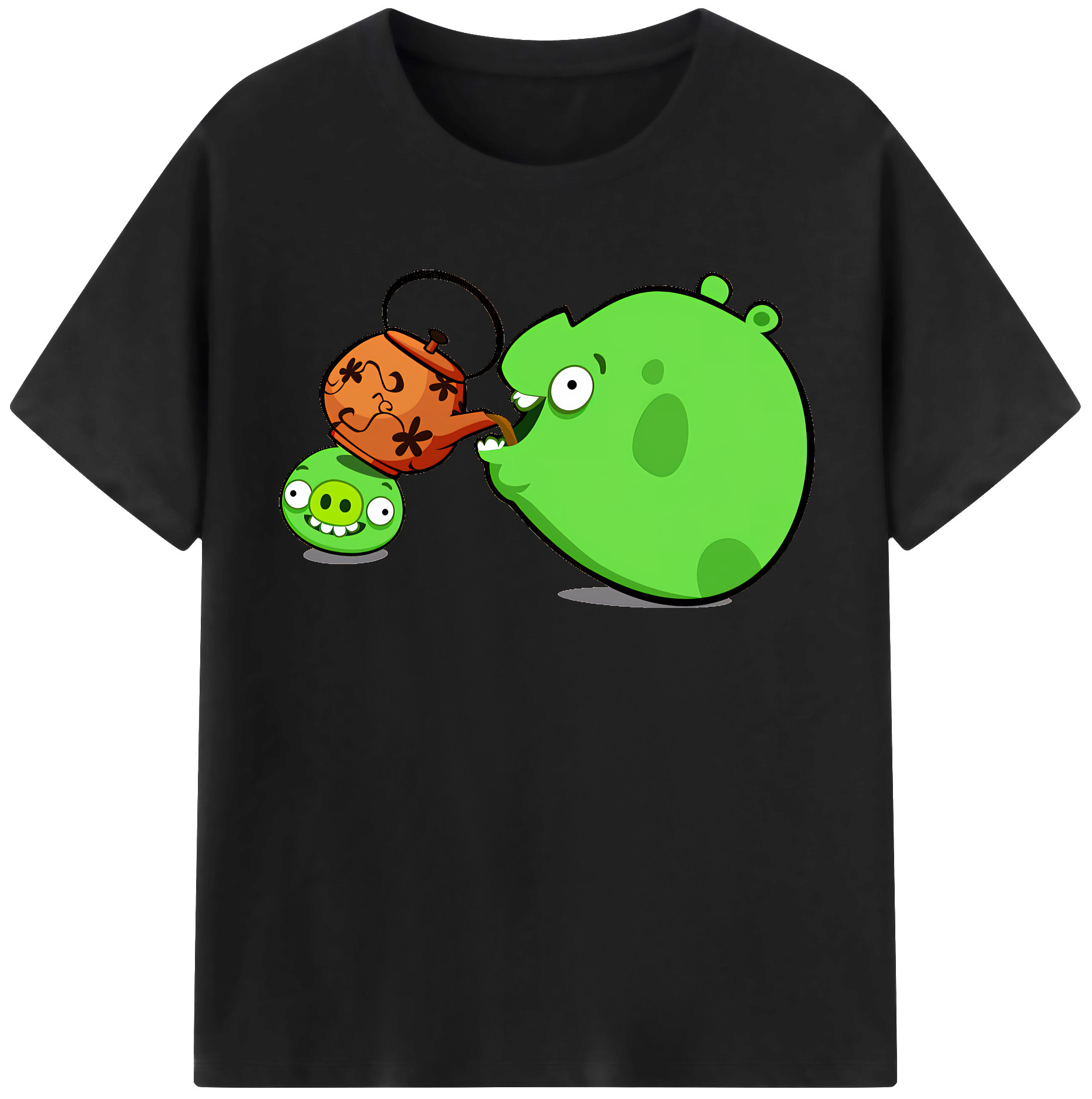 （画像用） Angry Birds アングリーバード 綿100％半袖Tシャツ（フロントプリント）