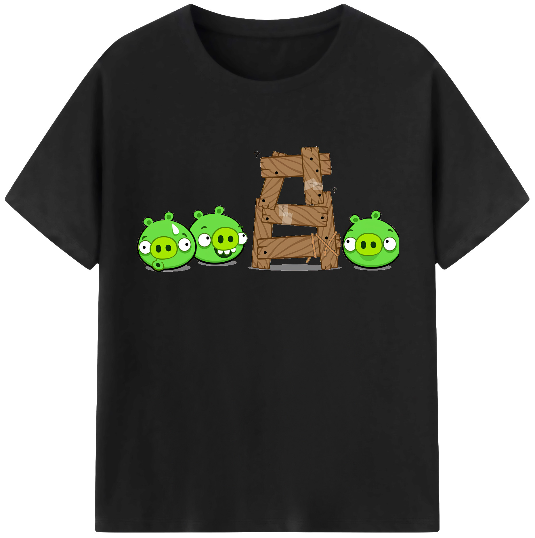 （画像用） Angry Birds アングリーバード 綿100％半袖Tシャツ（フロントプリント）