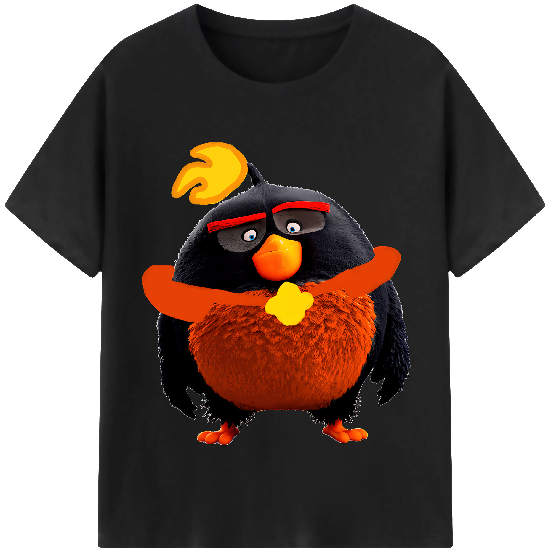 （画像用） Angry Birds アングリーバード 綿100％半袖Tシャツ（フロントプリント）