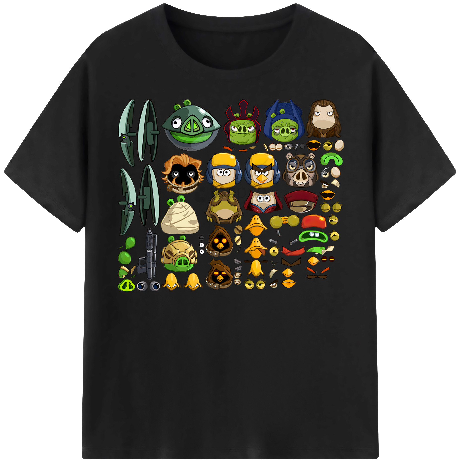 （画像用） Angry Birds アングリーバード 綿100％半袖Tシャツ（フロントプリント）