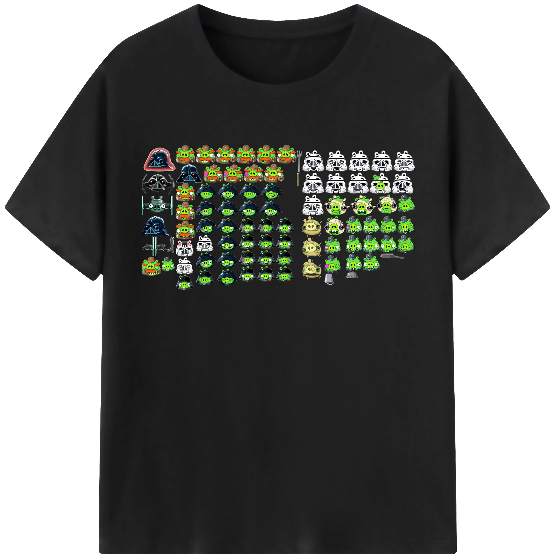 （画像用） Angry Birds アングリーバード 綿100％半袖Tシャツ（フロントプリント）