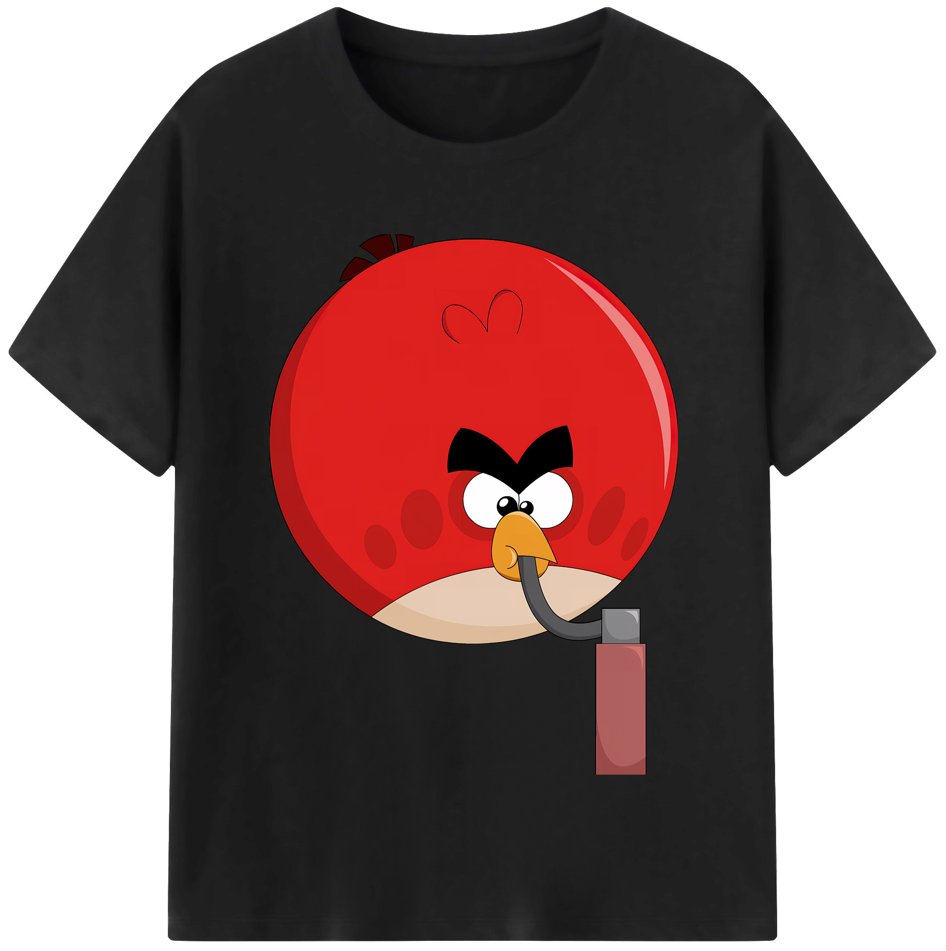 （画像用） Angry Birds アングリーバード 綿100％半袖Tシャツ（フロントプリント）