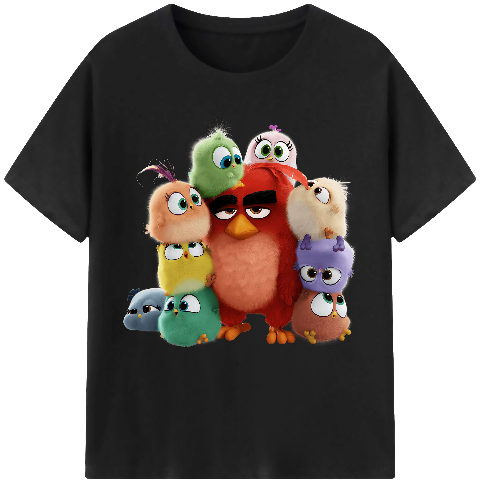 （画像用） Angry Birds アングリーバード 綿100％半袖Tシャツ（フロントプリント）