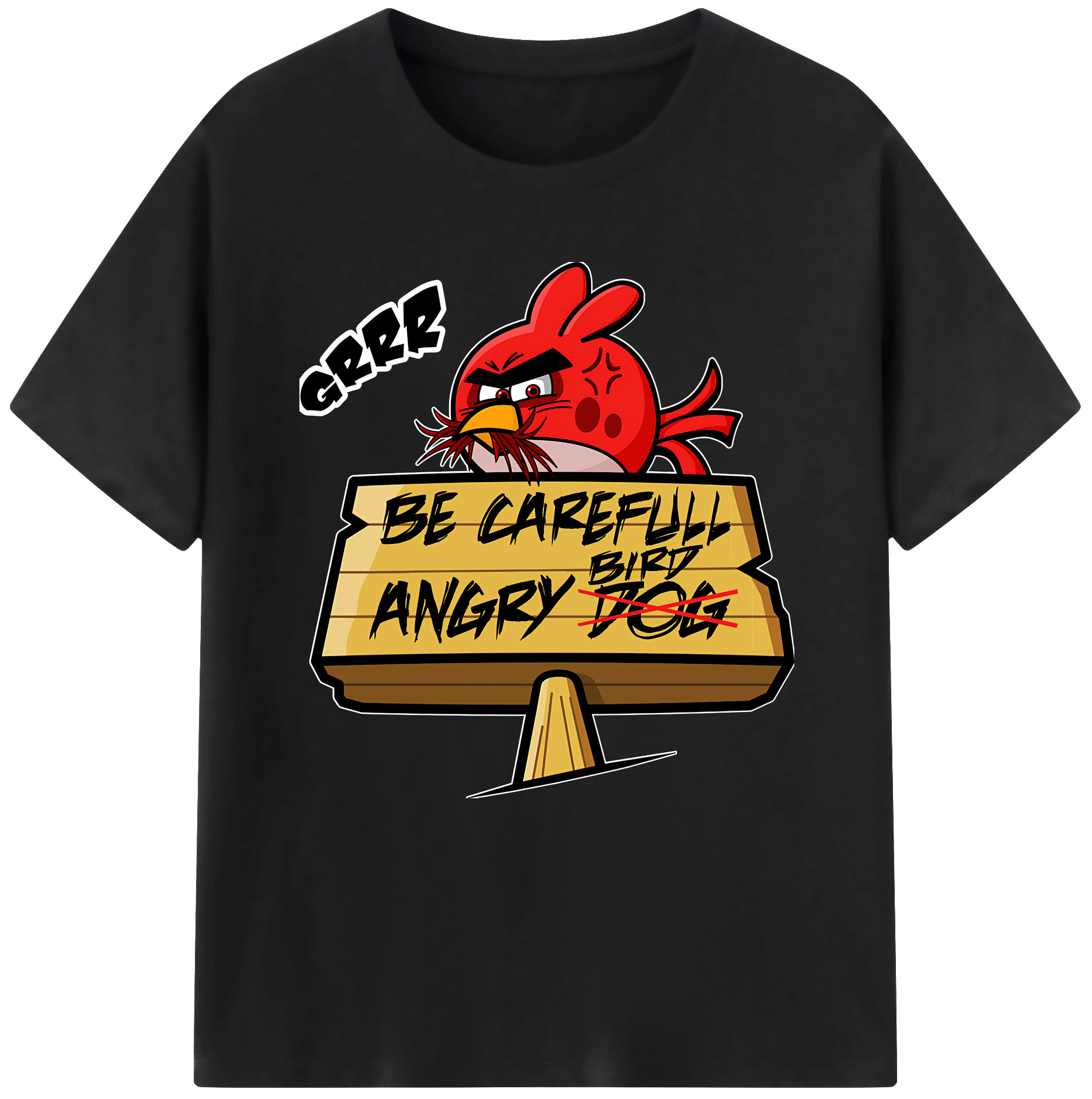 （画像用） Angry Birds アングリーバード 綿100％半袖Tシャツ（フロントプリント）