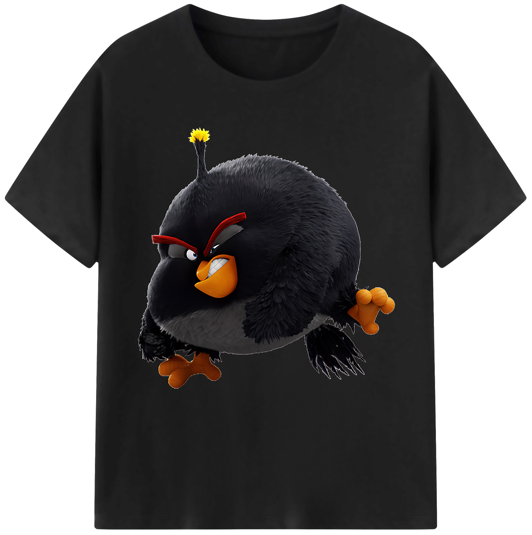 （画像用） Angry Birds アングリーバード 綿100％半袖Tシャツ（フロントプリント）