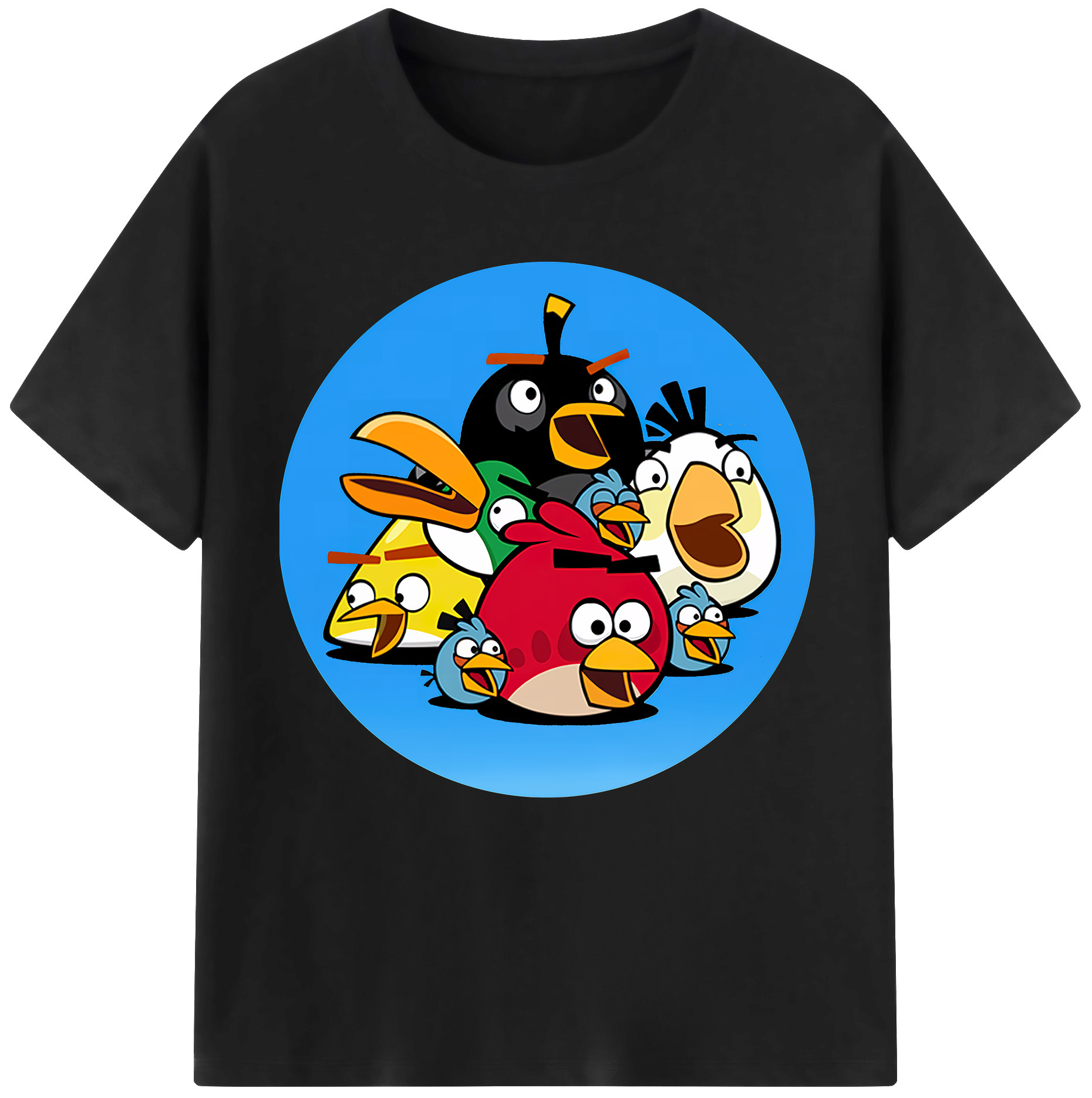 （画像用） Angry Birds アングリーバード 綿100％半袖Tシャツ（フロントプリント）
