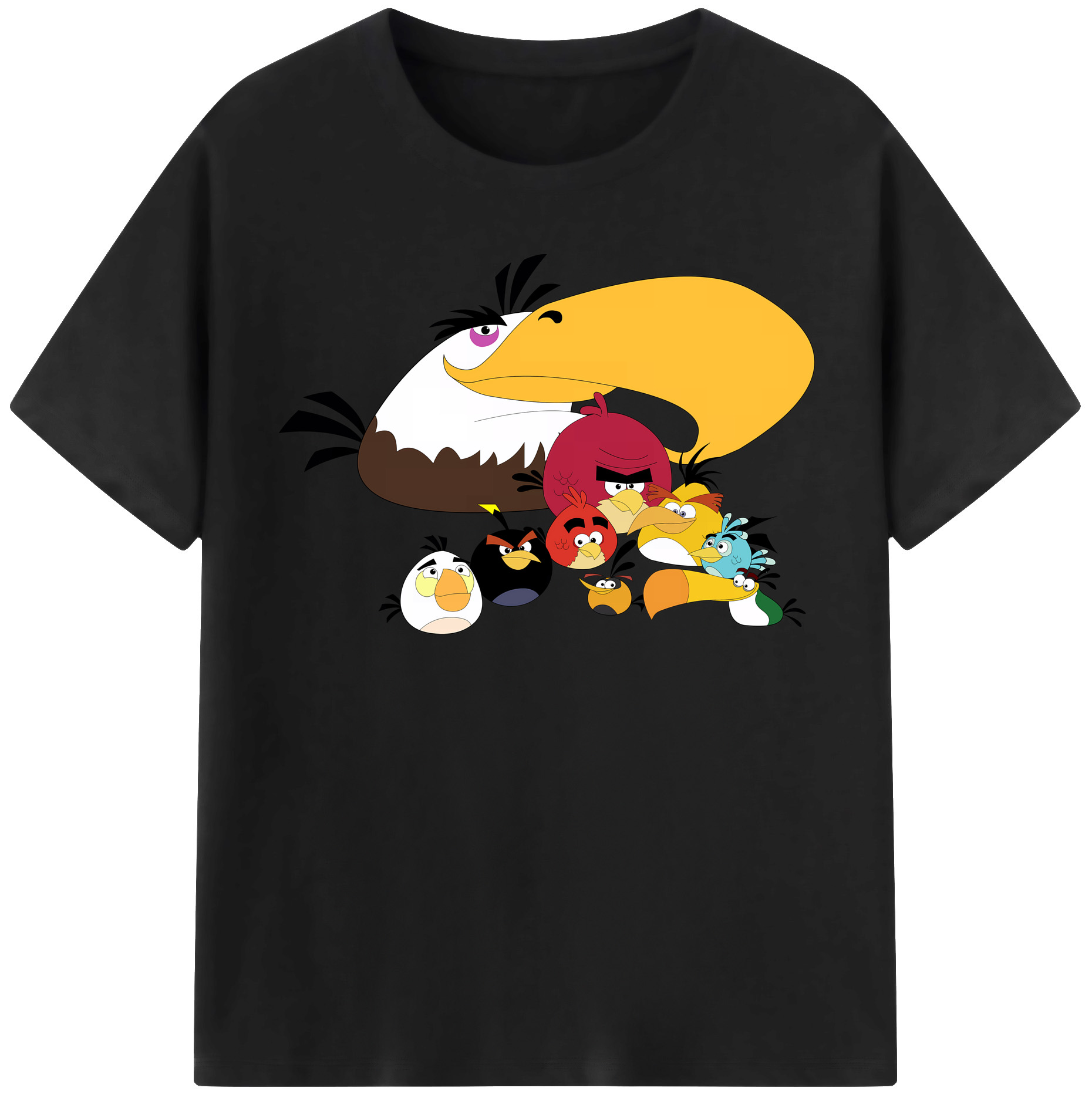 （画像用） Angry Birds アングリーバード 綿100％半袖Tシャツ（フロントプリント）