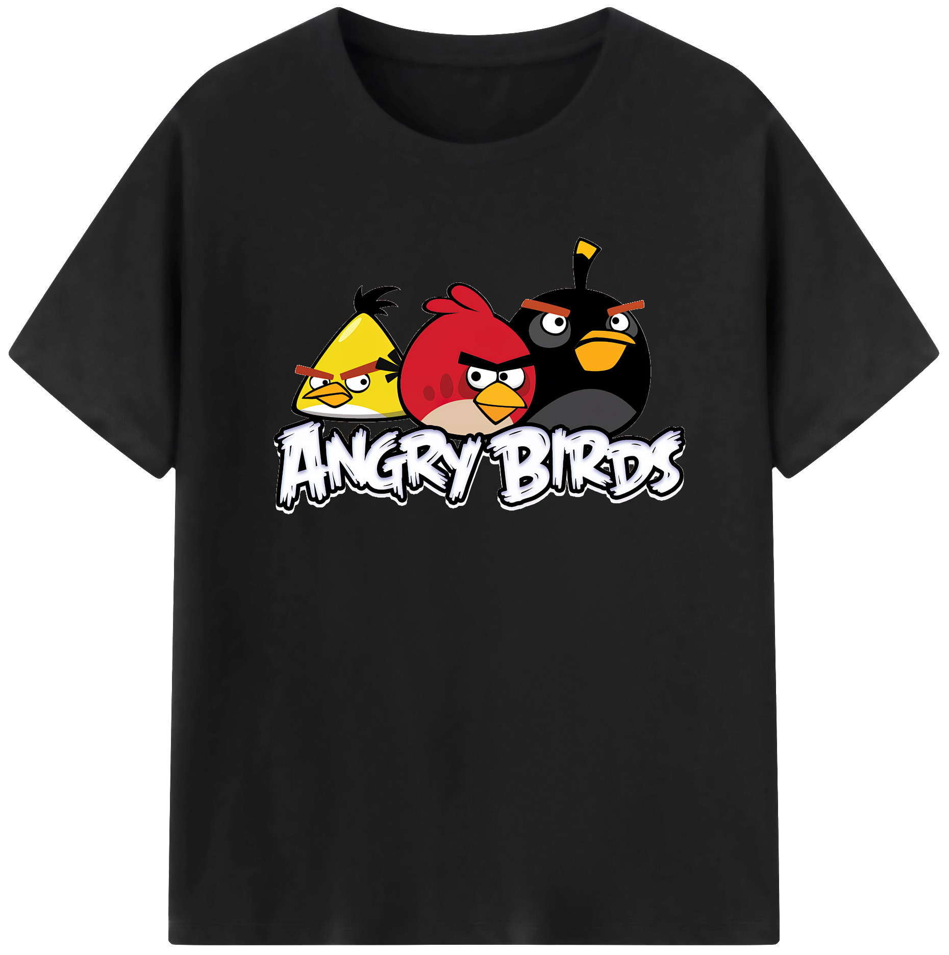 （画像用） Angry Birds アングリーバード 綿100％半袖Tシャツ（フロントプリント）