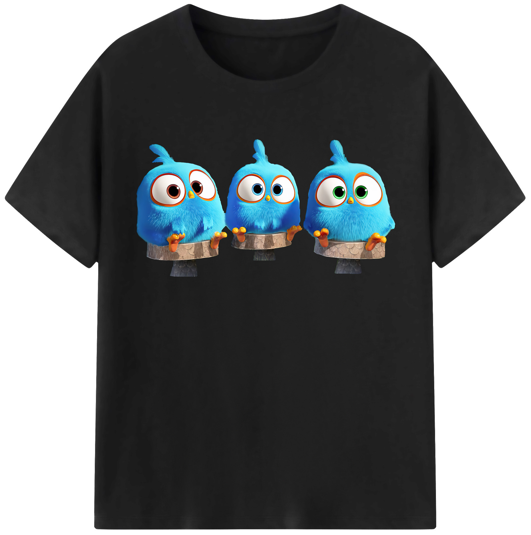 （画像用） Angry Birds アングリーバード 綿100％半袖Tシャツ（フロントプリント）