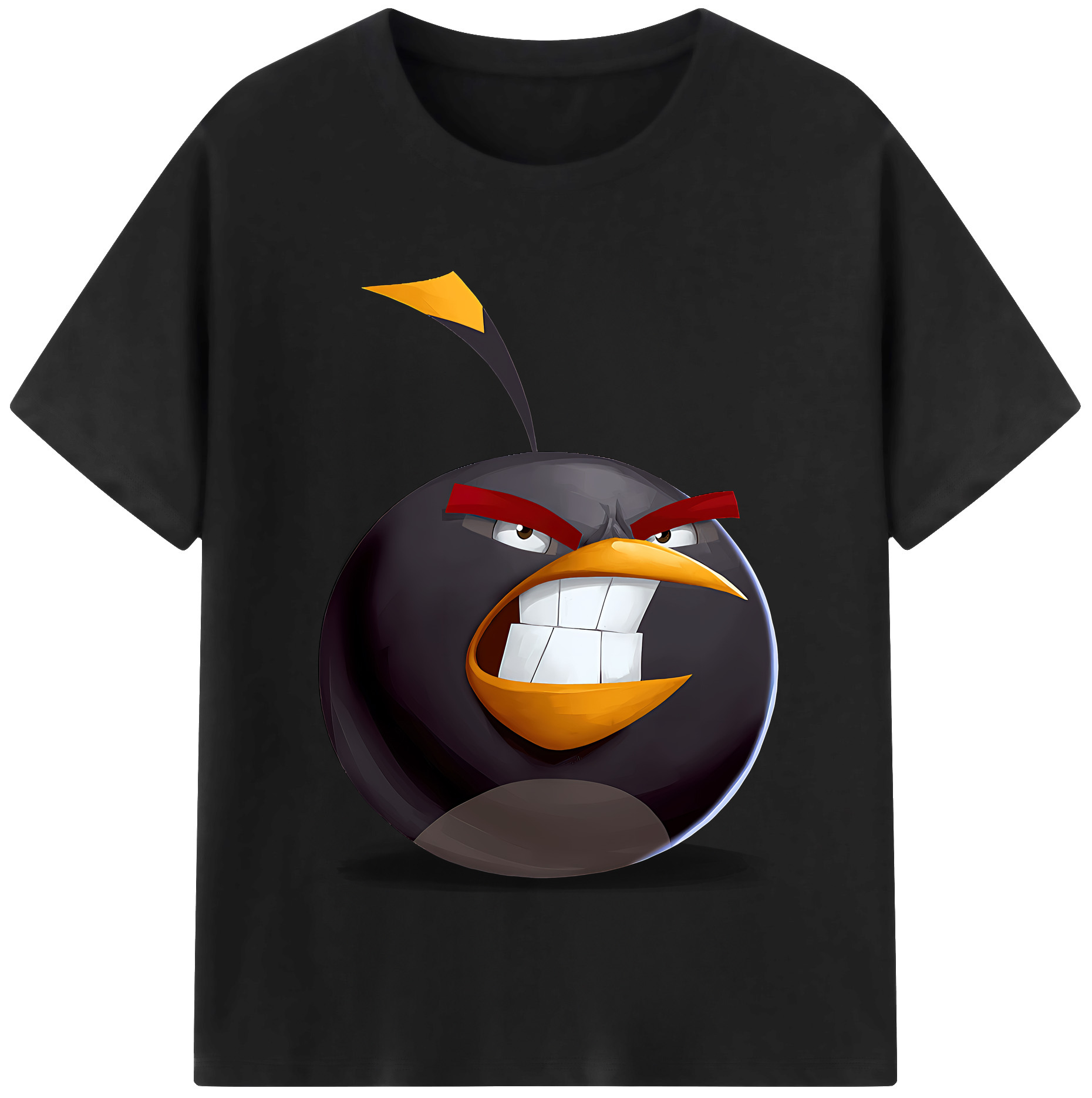 （画像用） Angry Birds アングリーバード 綿100％半袖Tシャツ（フロントプリント）