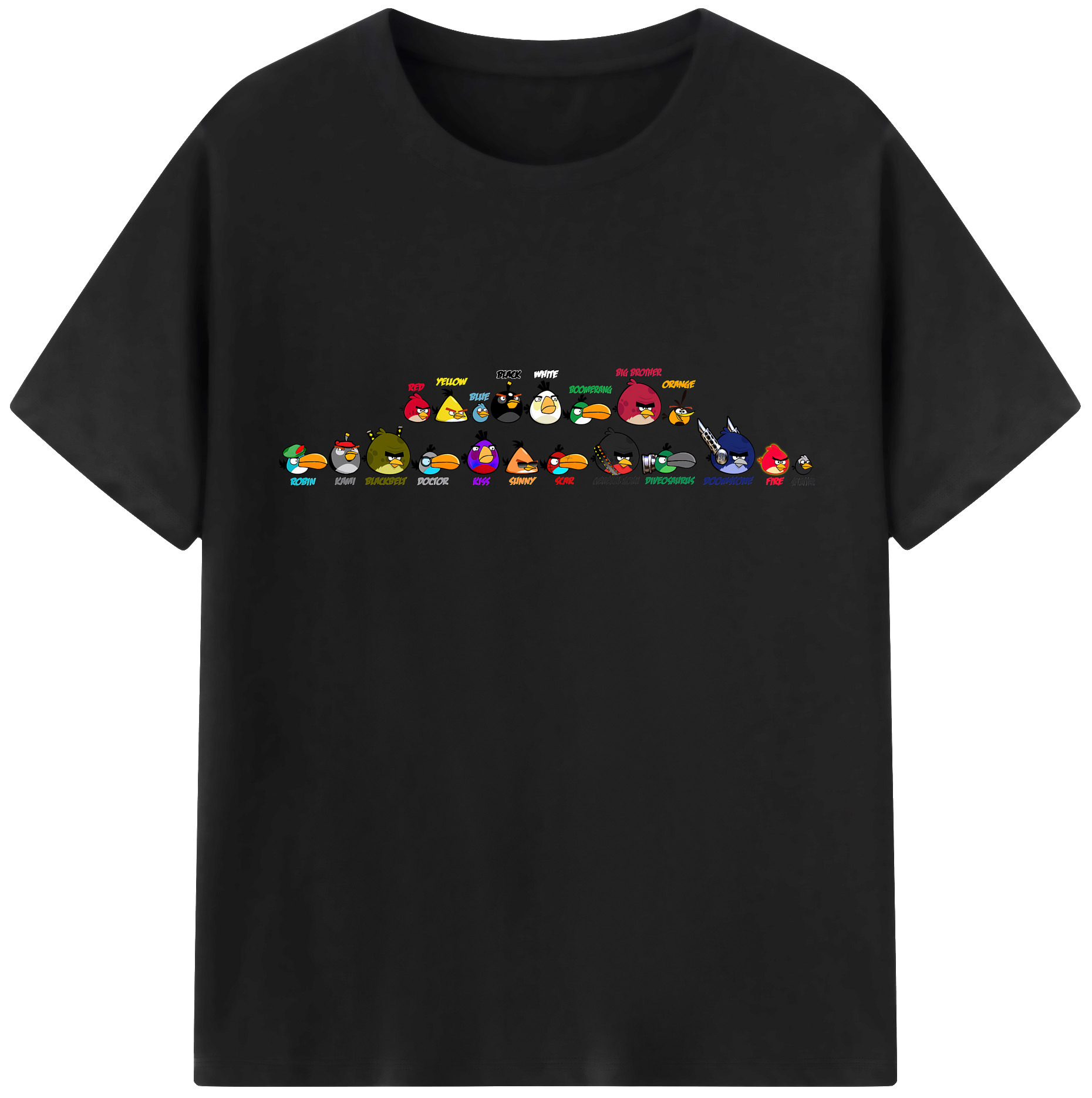 （画像用） Angry Birds アングリーバード 綿100％半袖Tシャツ（フロントプリント）