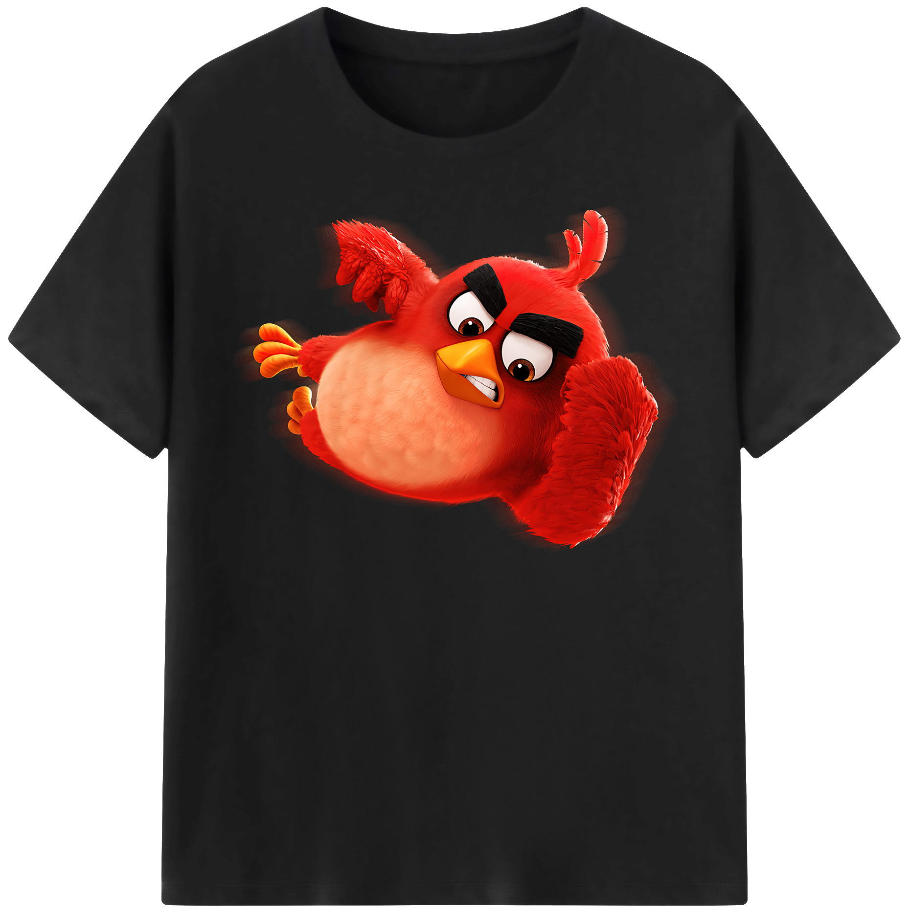 （画像用） Angry Birds アングリーバード 綿100％半袖Tシャツ（フロントプリント）