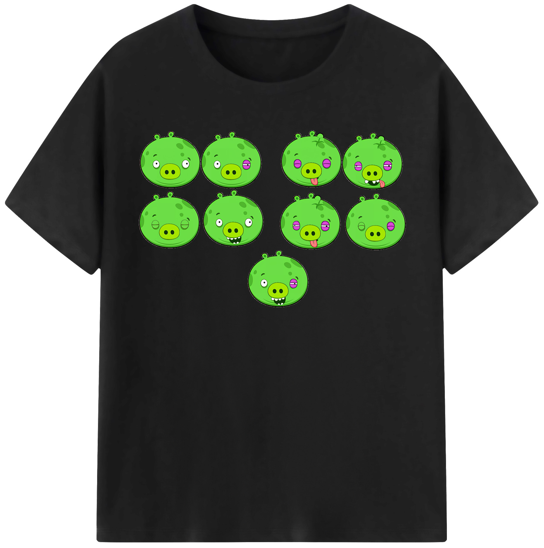 （画像用） Angry Birds アングリーバード 綿100％半袖Tシャツ（フロントプリント）