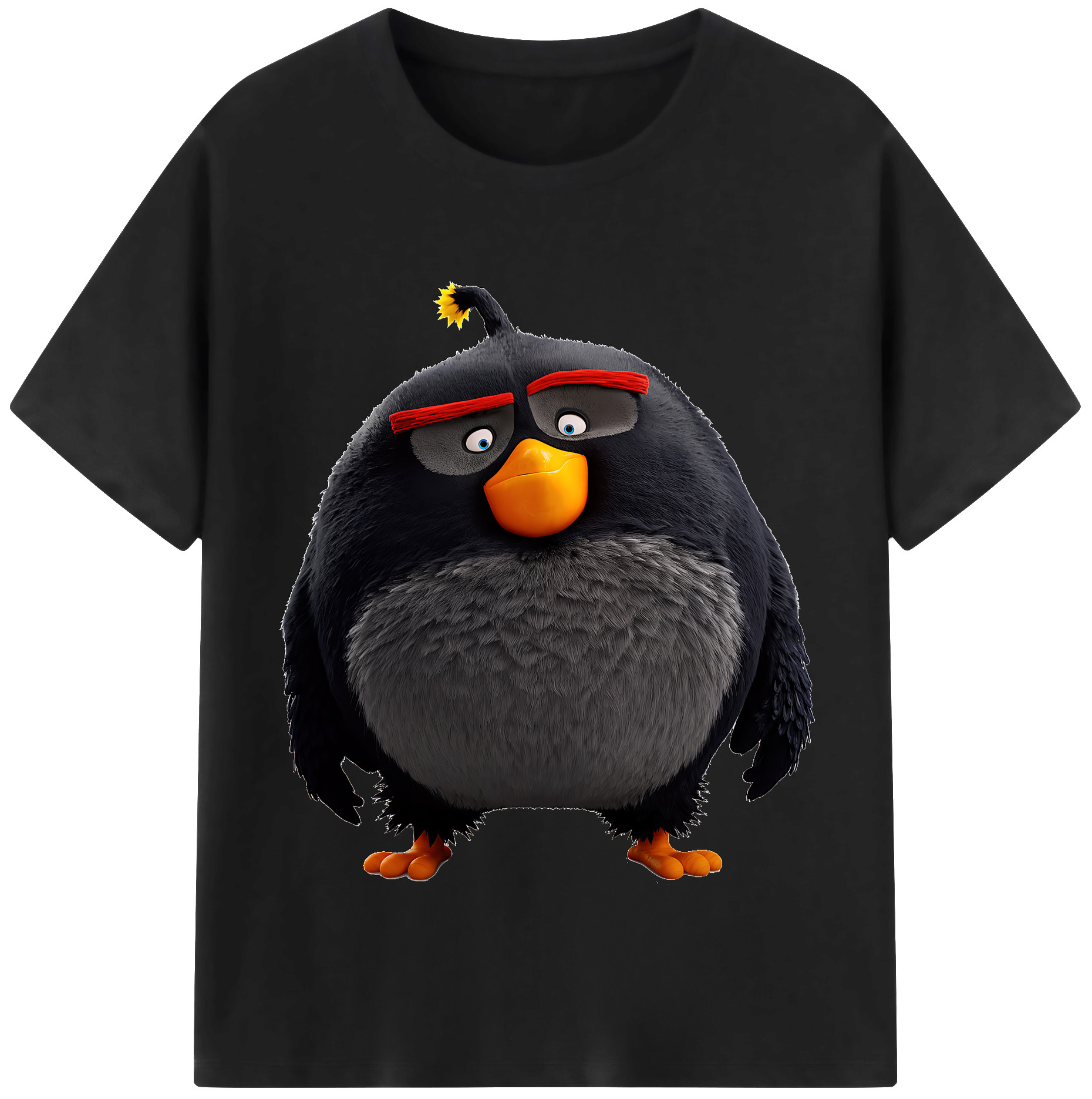 （画像用） Angry Birds アングリーバード 綿100％半袖Tシャツ（フロントプリント）