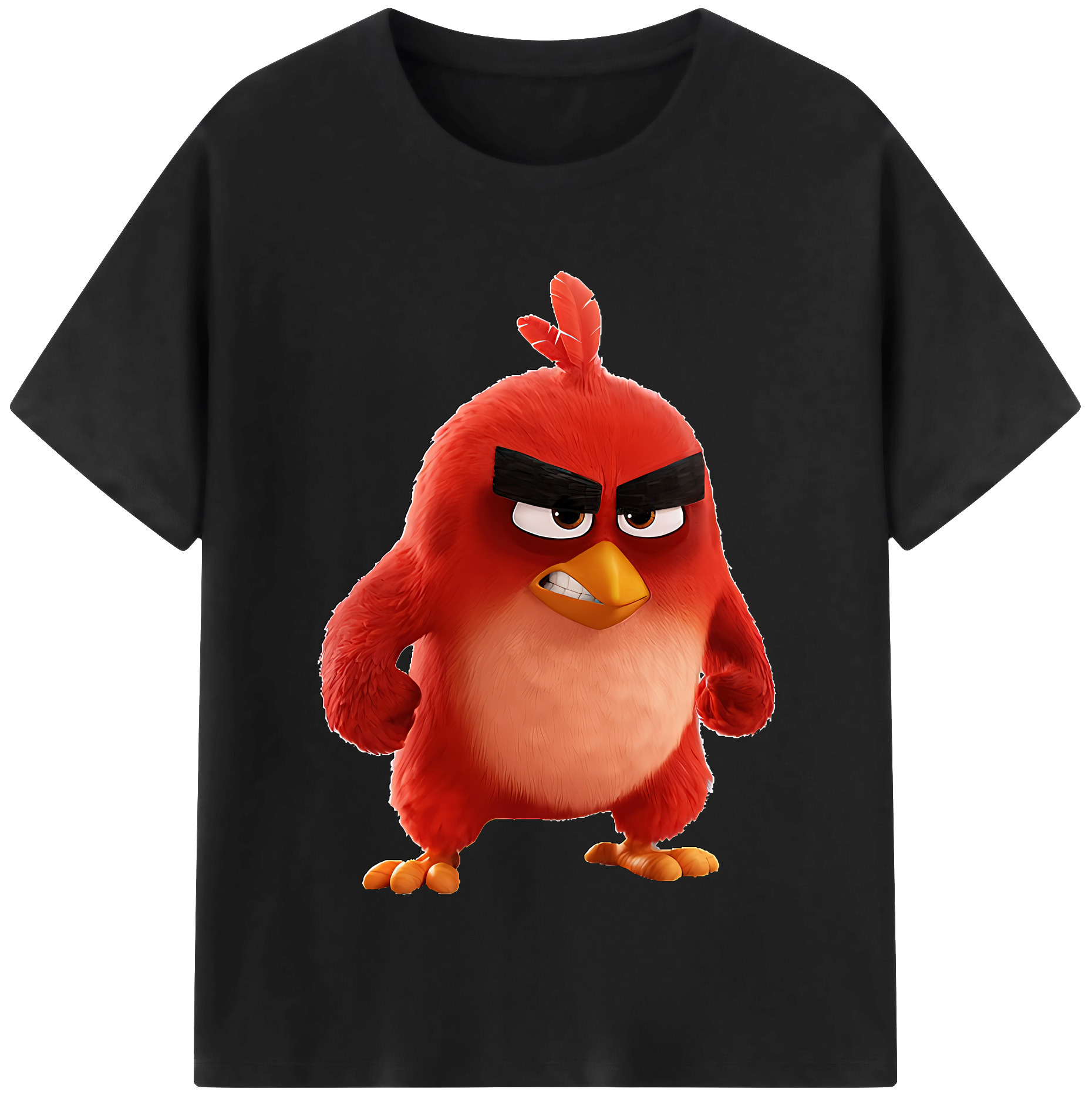 （画像用） Angry Birds アングリーバード 綿100％半袖Tシャツ（フロントプリント）