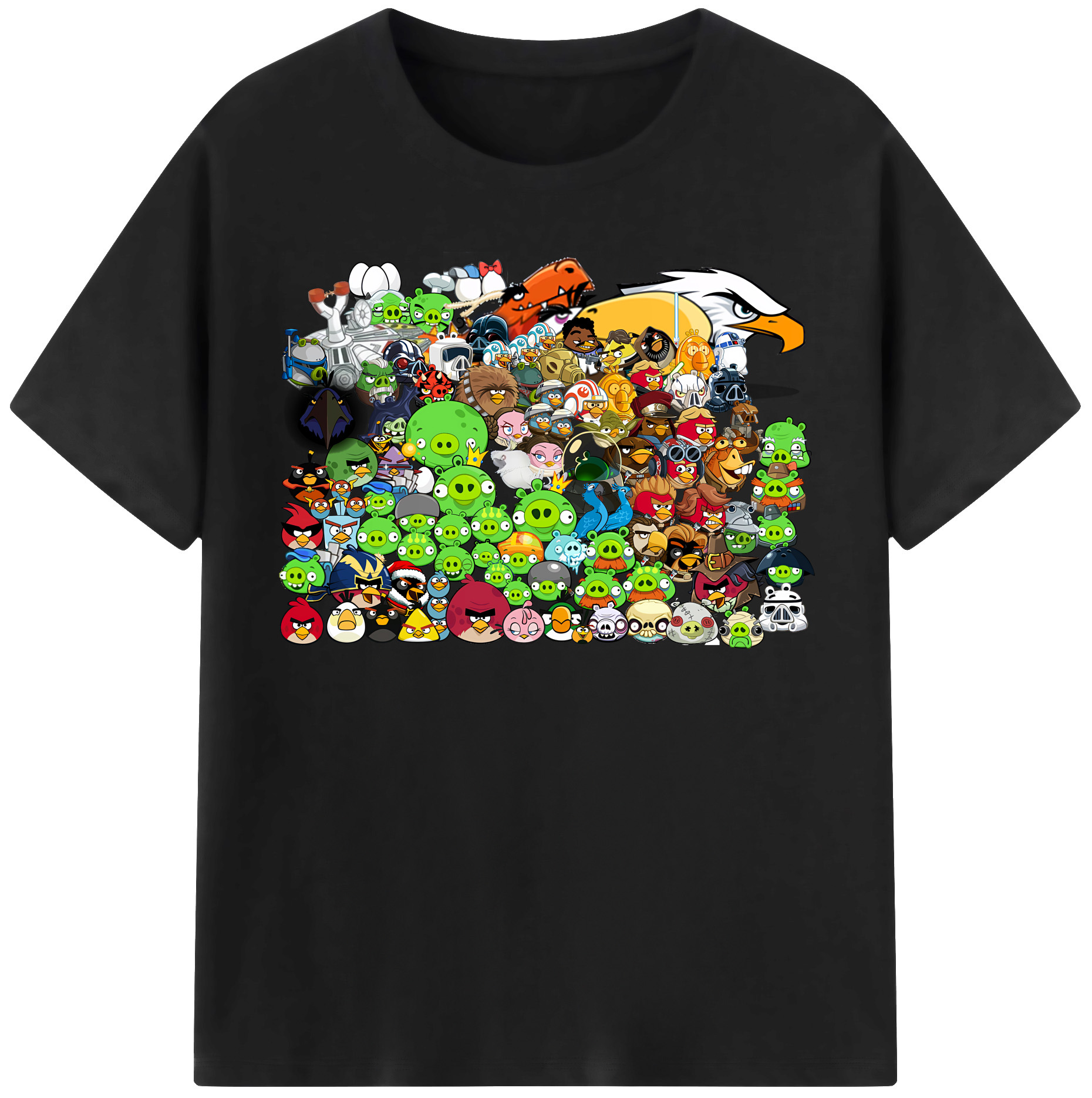 （画像用） Angry Birds アングリーバード 綿100％半袖Tシャツ（フロントプリント）