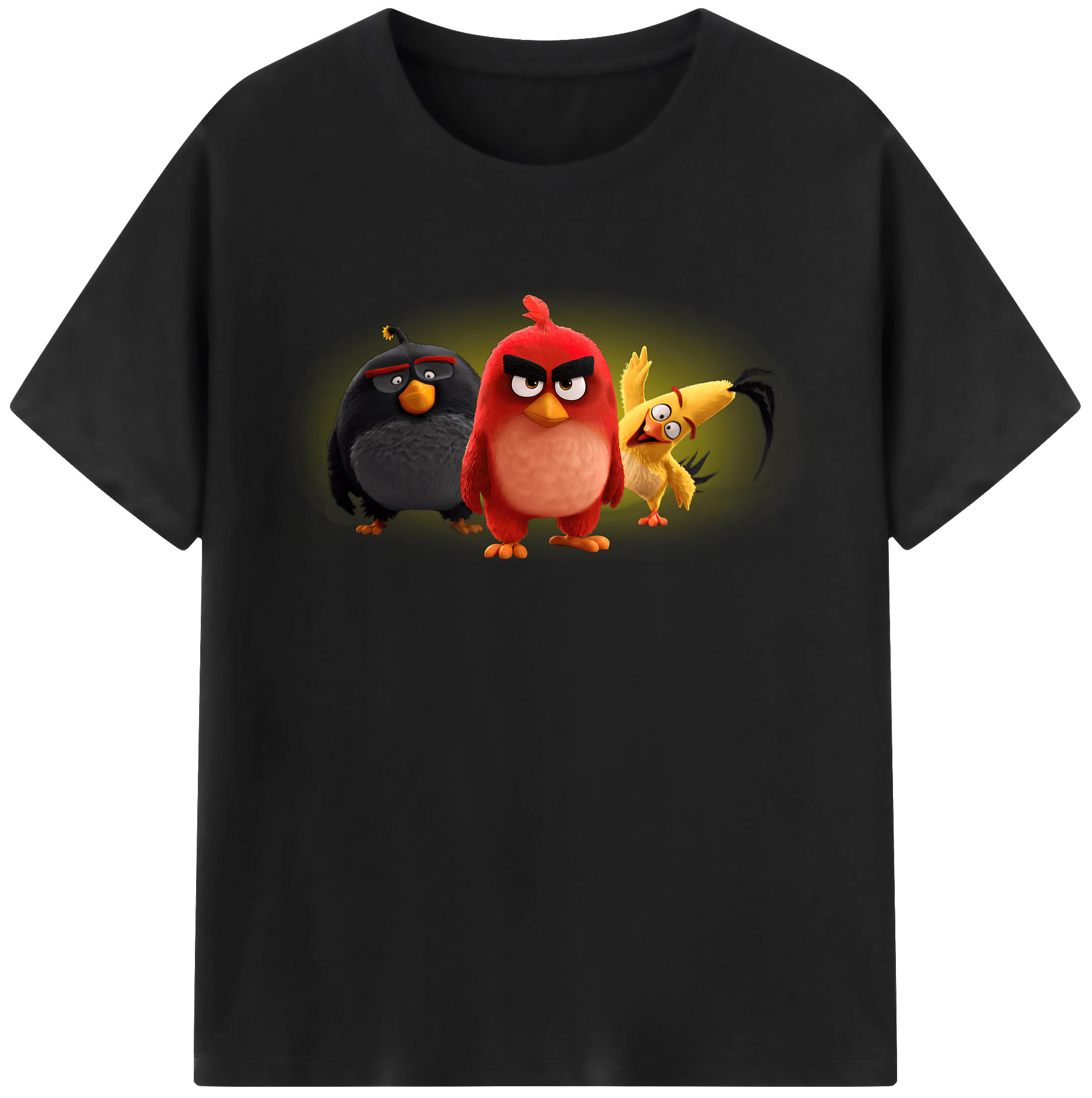 （画像用） Angry Birds アングリーバード 綿100％半袖Tシャツ（フロントプリント）