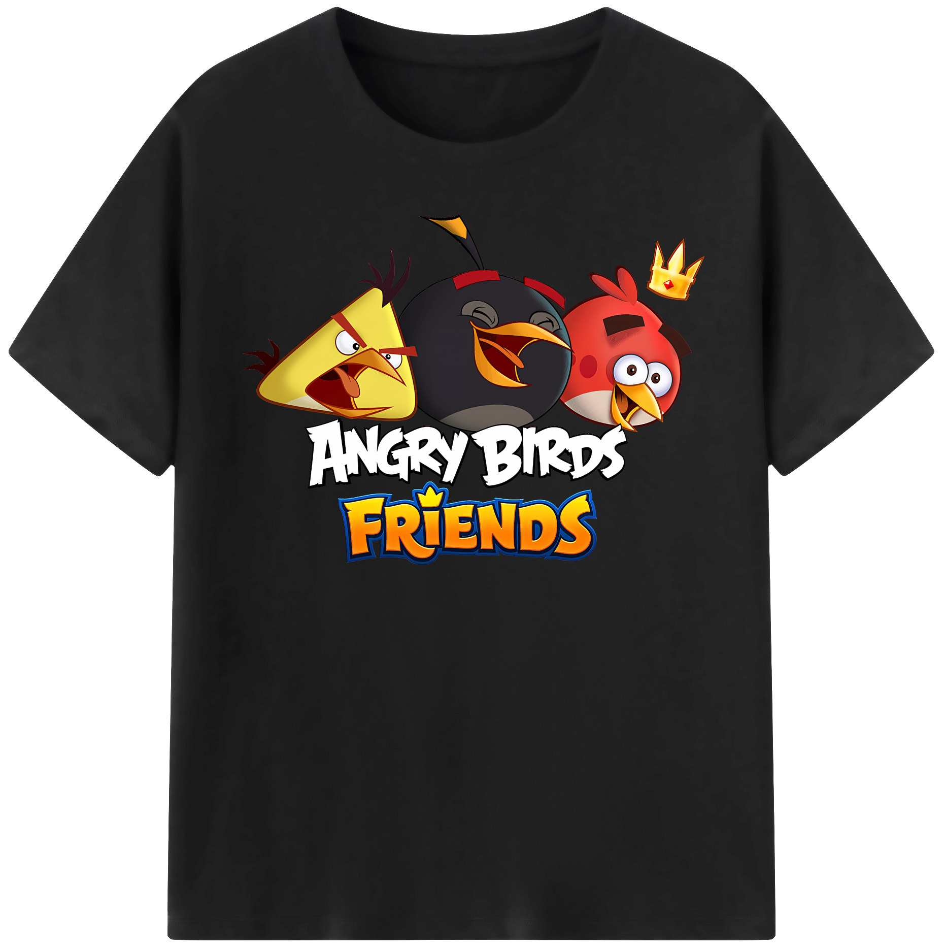 （画像用） Angry Birds アングリーバード 綿100％半袖Tシャツ（フロントプリント）