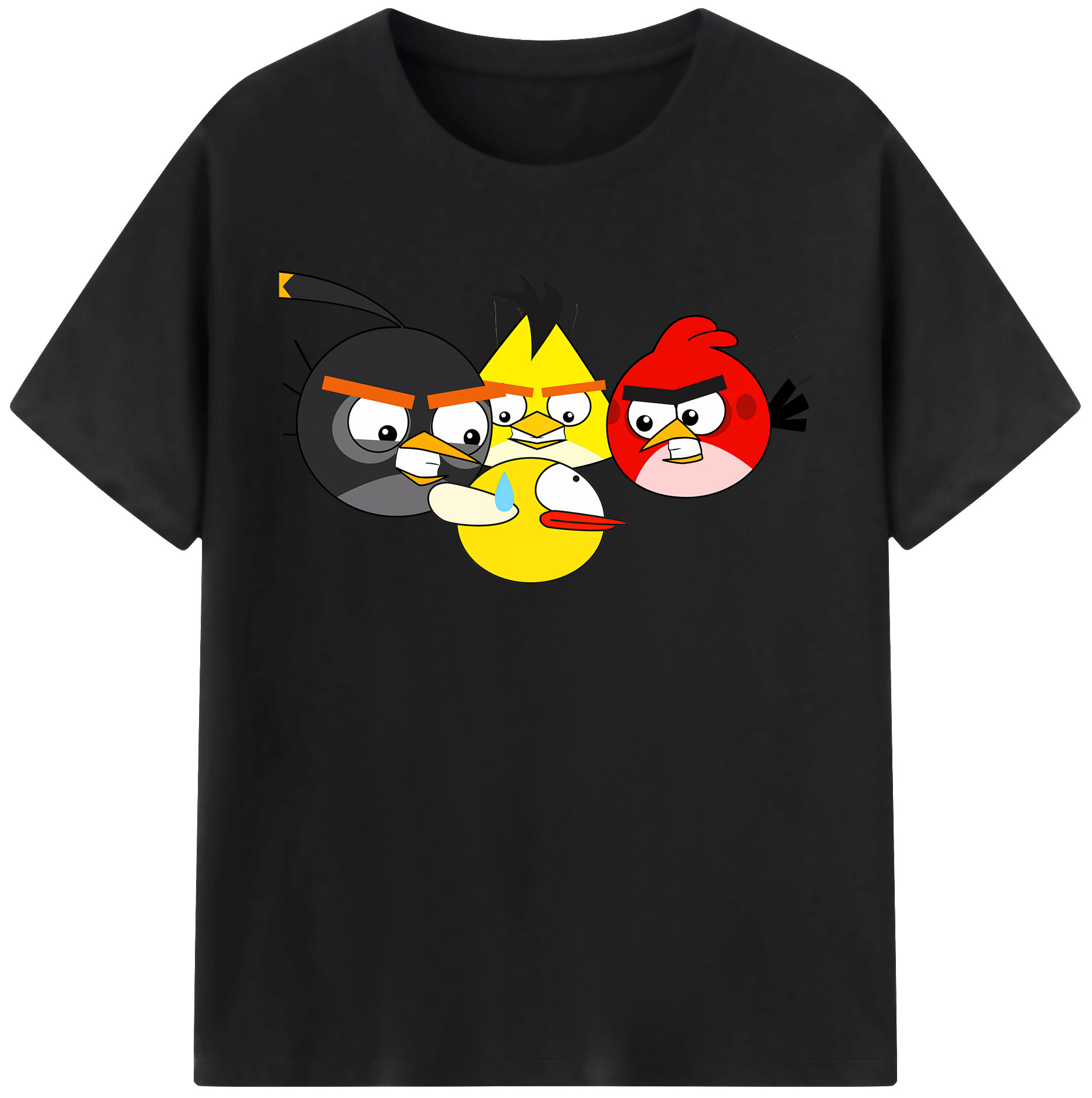 （画像用） Angry Birds アングリーバード 綿100％半袖Tシャツ（フロントプリント）