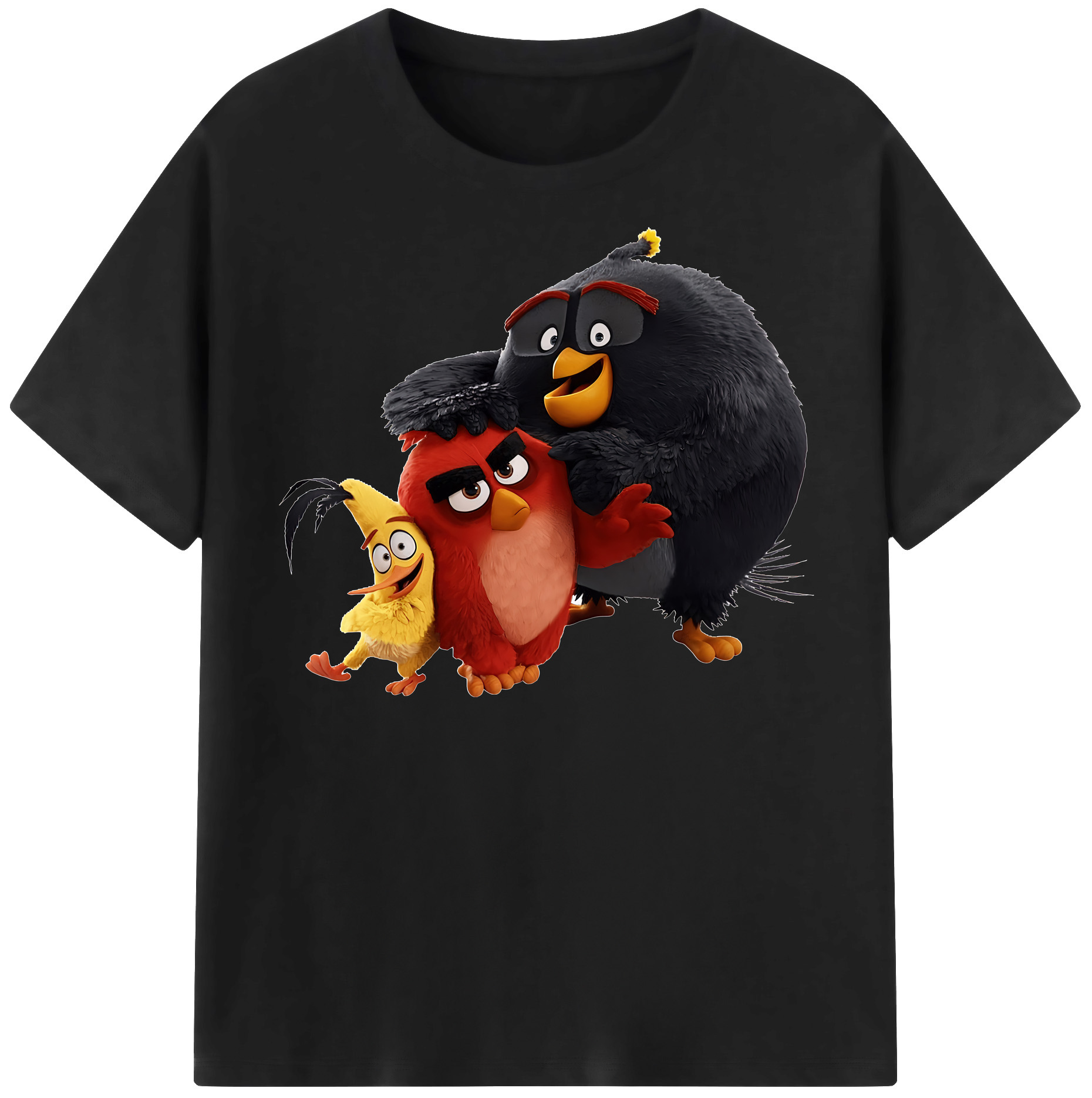 （画像用） Angry Birds アングリーバード 綿100％半袖Tシャツ（フロントプリント）