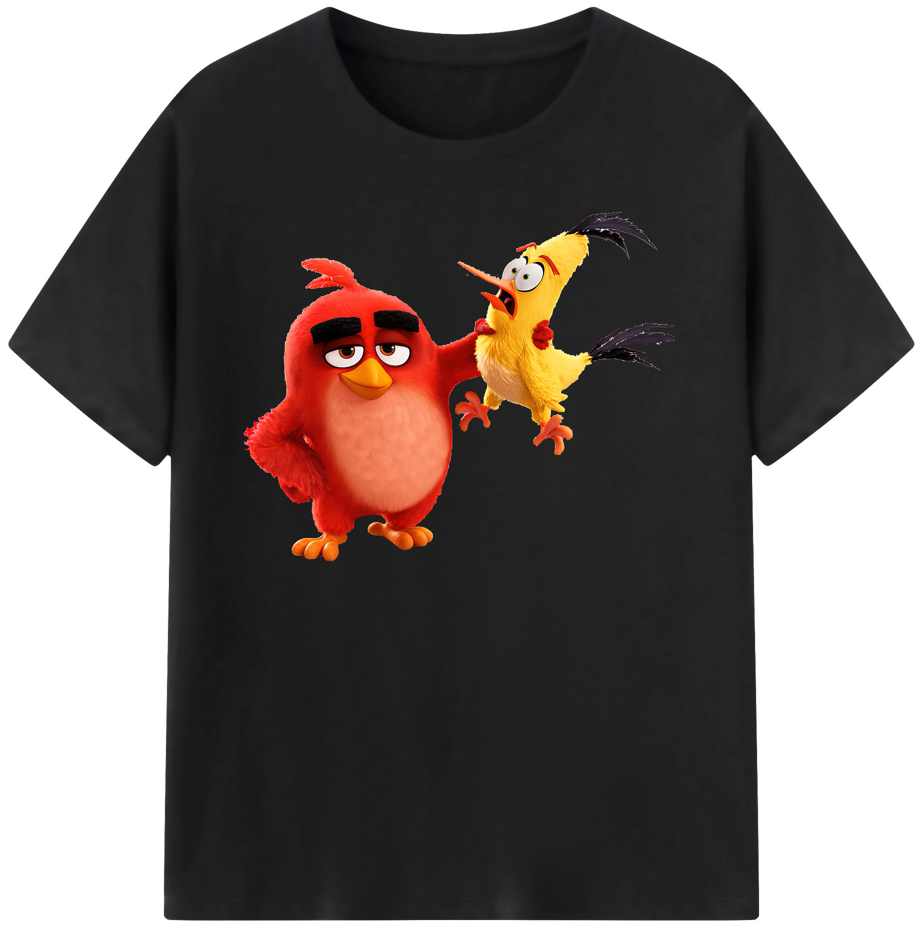 （画像用） Angry Birds アングリーバード 綿100％半袖Tシャツ（フロントプリント）