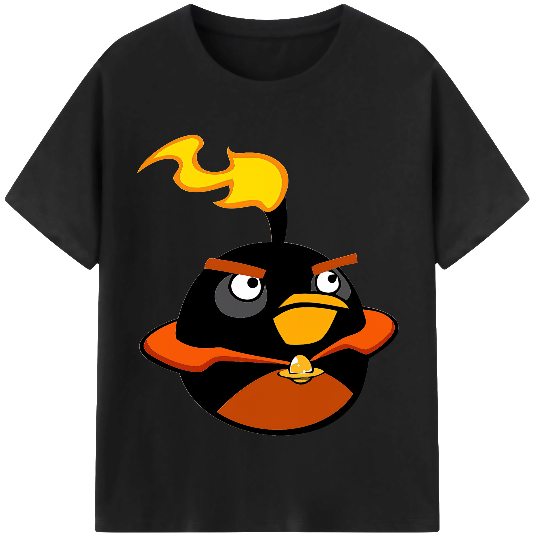 （画像用） Angry Birds アングリーバード 綿100％半袖Tシャツ（フロントプリント）