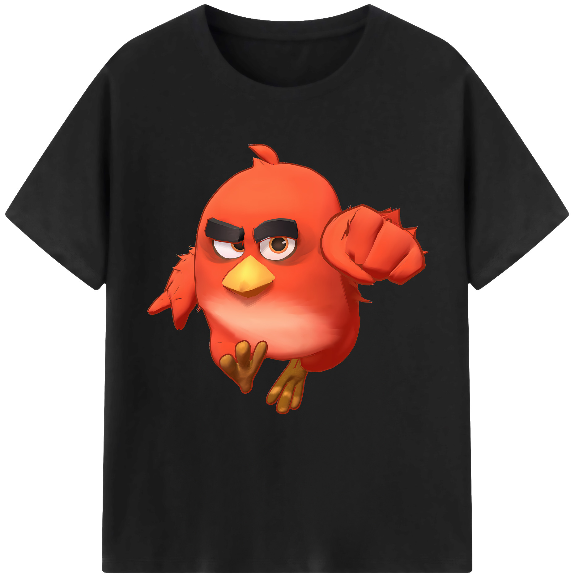 （画像用） Angry Birds アングリーバード 綿100％半袖Tシャツ（フロントプリント）