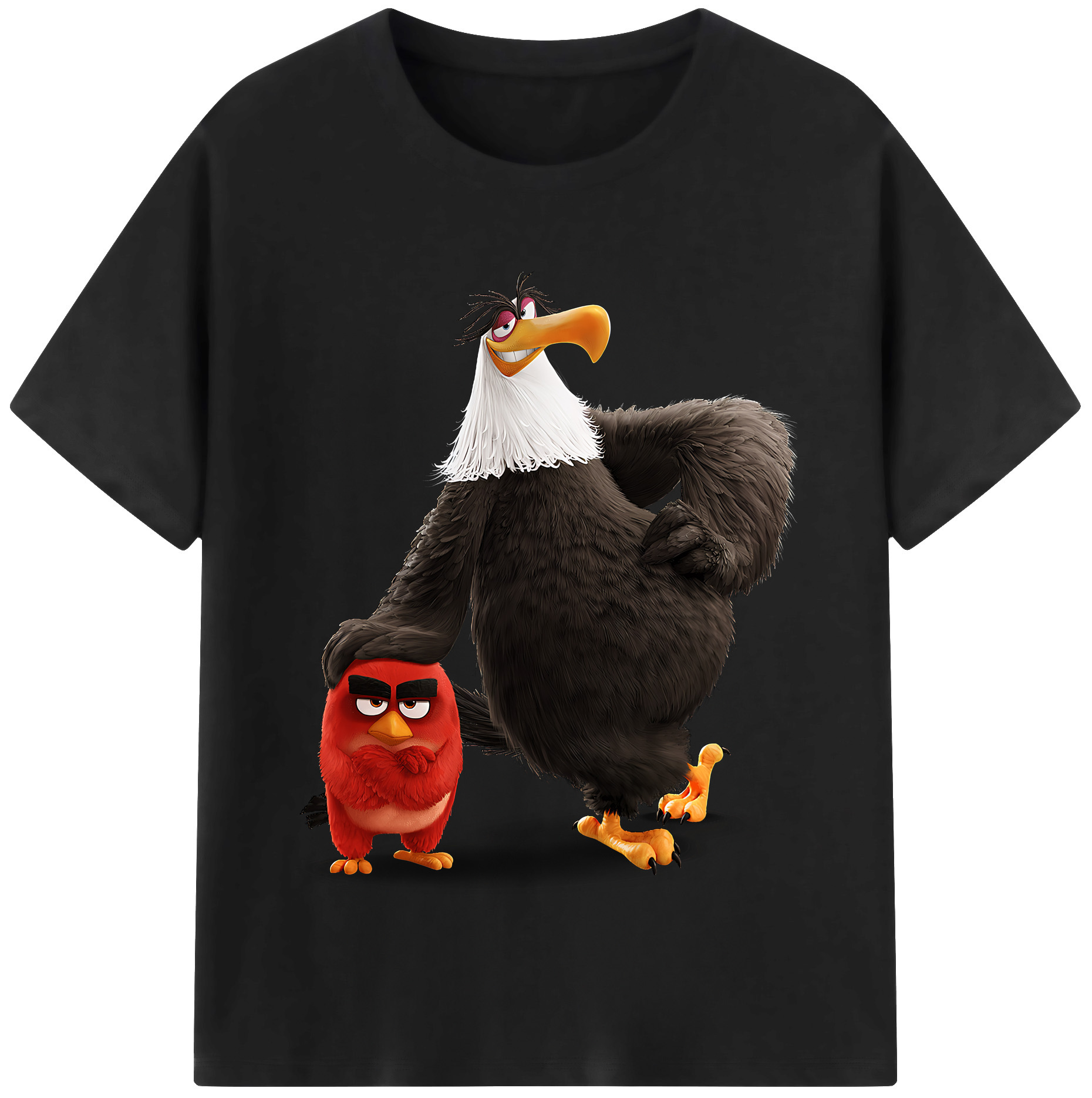 （画像用） Angry Birds アングリーバード 綿100％半袖Tシャツ（フロントプリント）