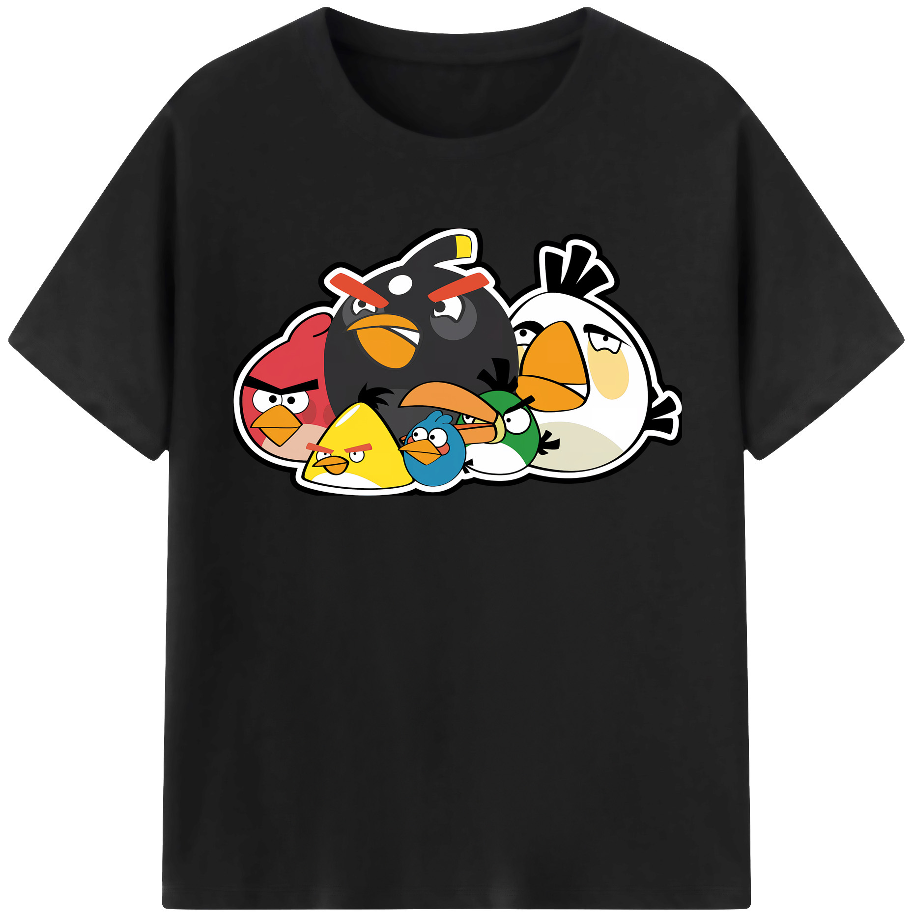 （画像用） Angry Birds アングリーバード 綿100％半袖Tシャツ（フロントプリント）