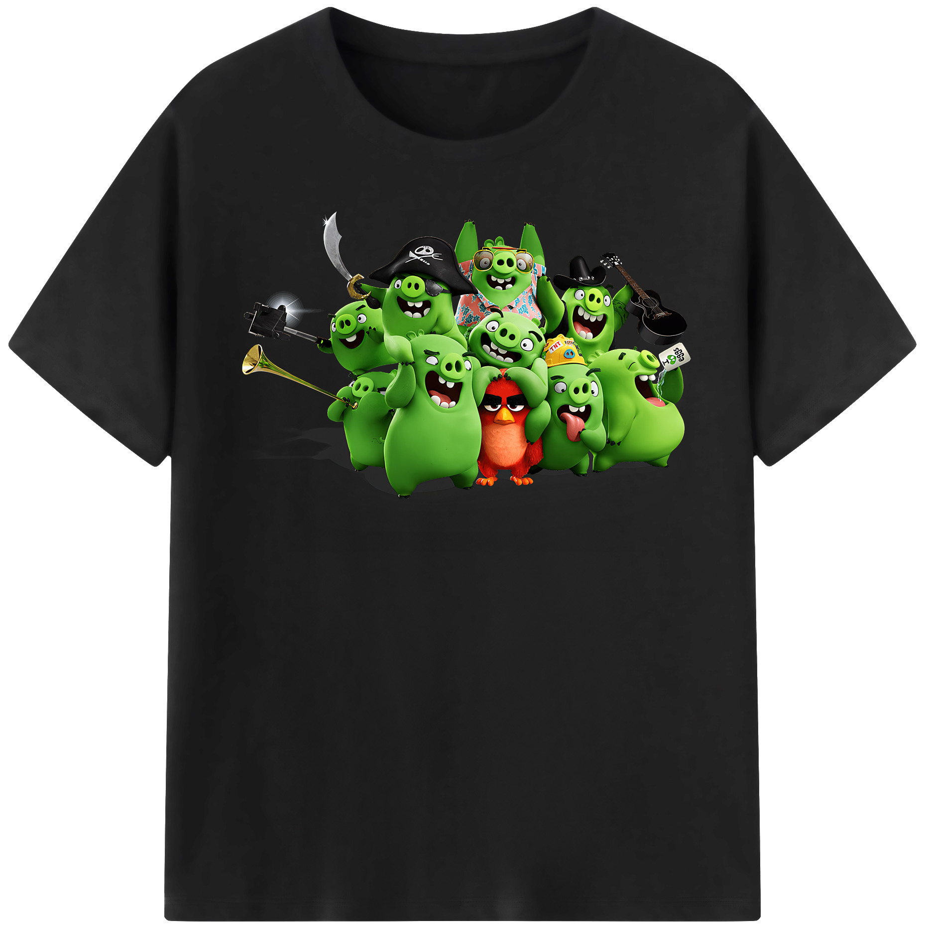 （画像用） Angry Birds アングリーバード 綿100％半袖Tシャツ（フロントプリント）