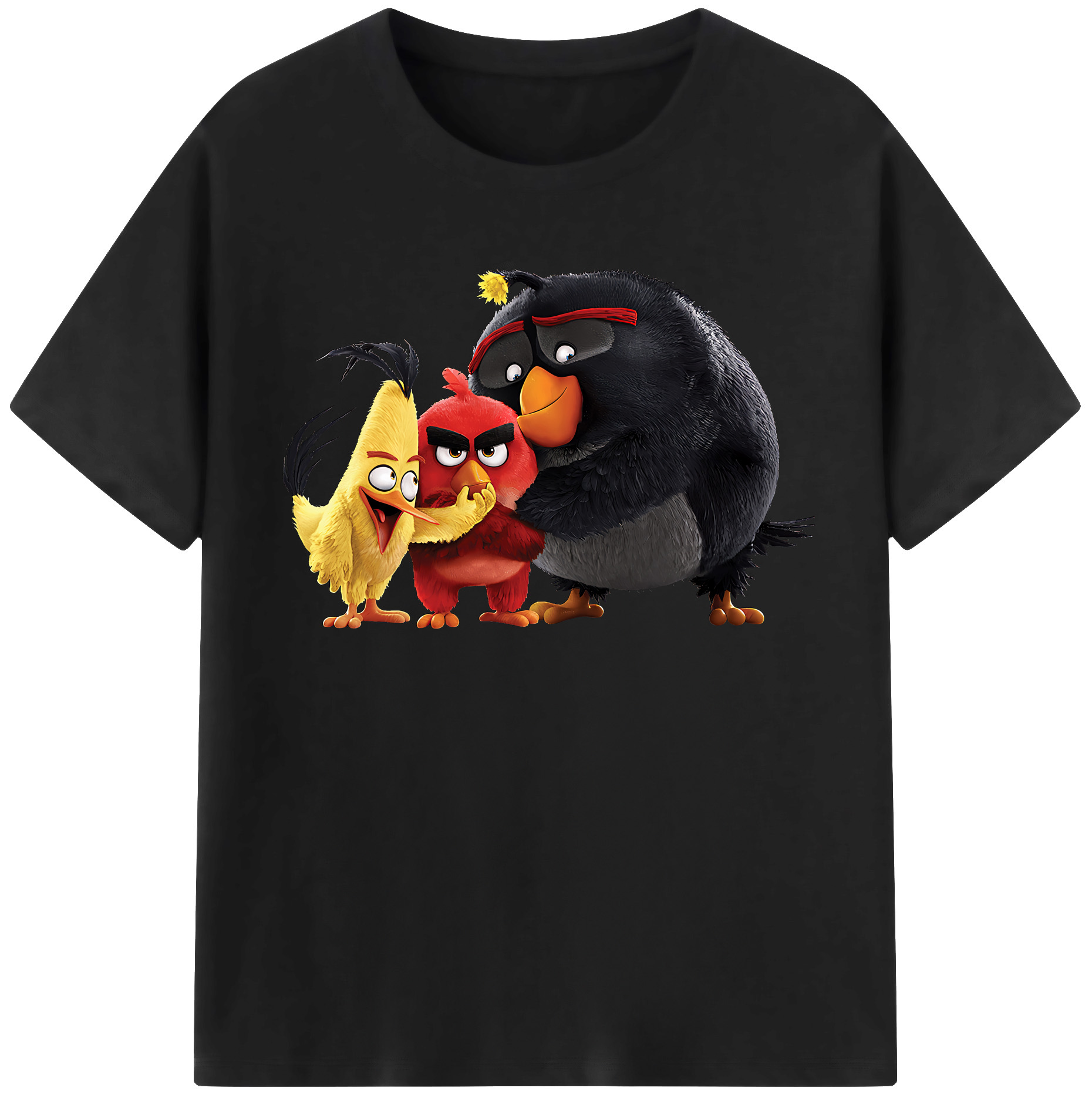 （画像用） Angry Birds アングリーバード 綿100％半袖Tシャツ（フロントプリント）