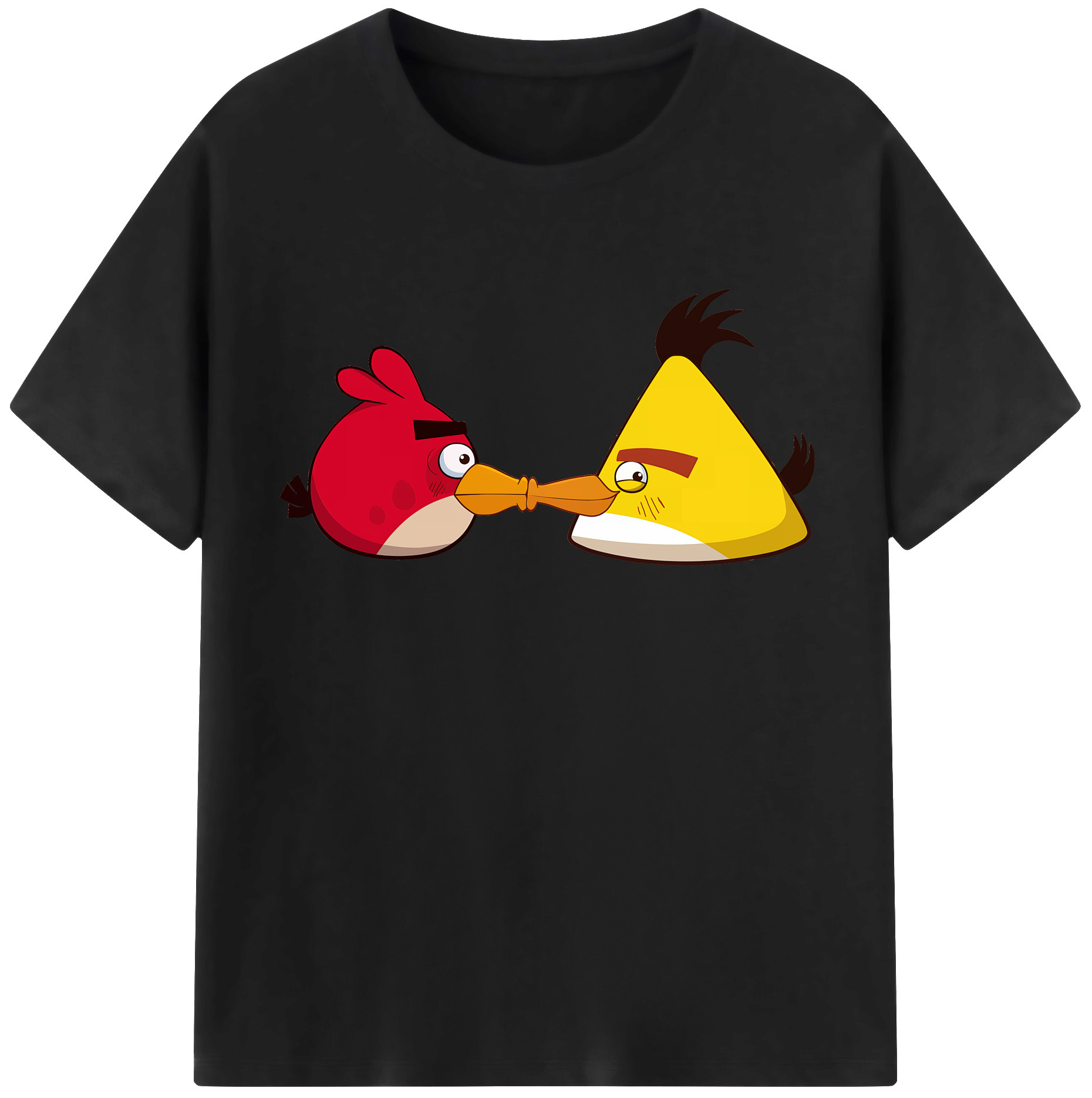 （画像用） Angry Birds アングリーバード 綿100％半袖Tシャツ（フロントプリント）