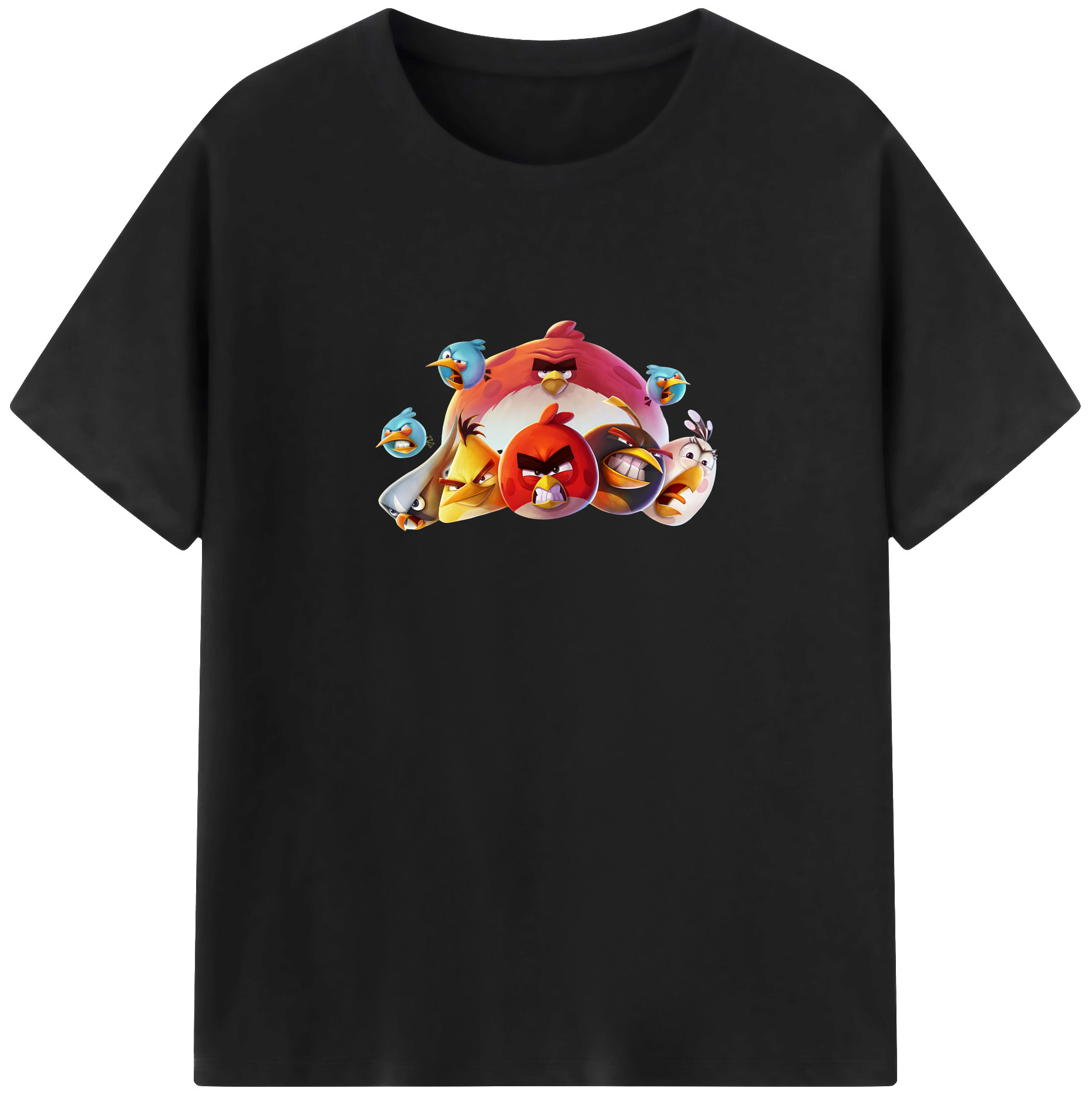 （画像用） Angry Birds アングリーバード 綿100％半袖Tシャツ（フロントプリント）