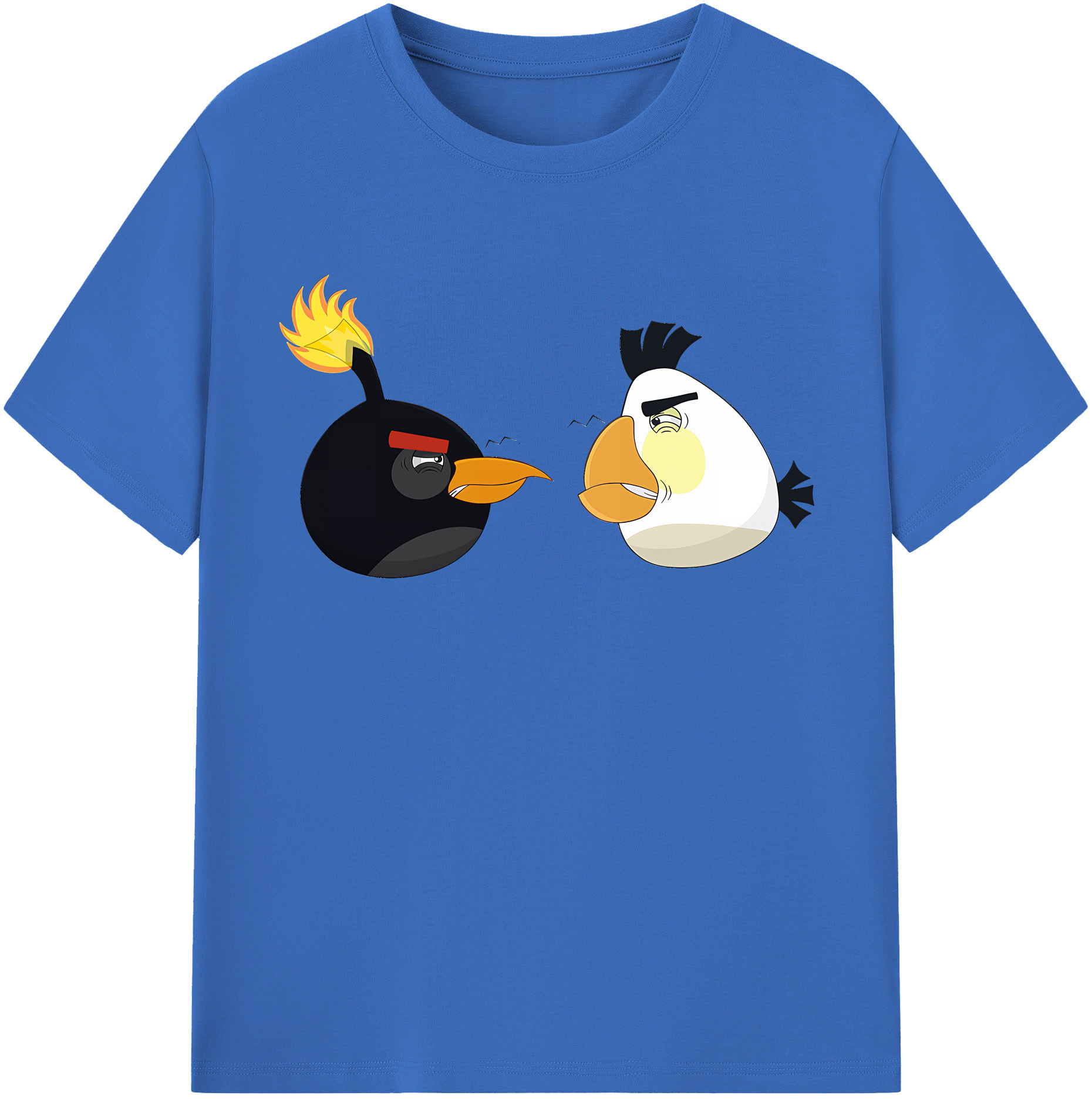 （画像用） Angry Birds アングリーバード 綿100％半袖Tシャツ（フロントプリント）