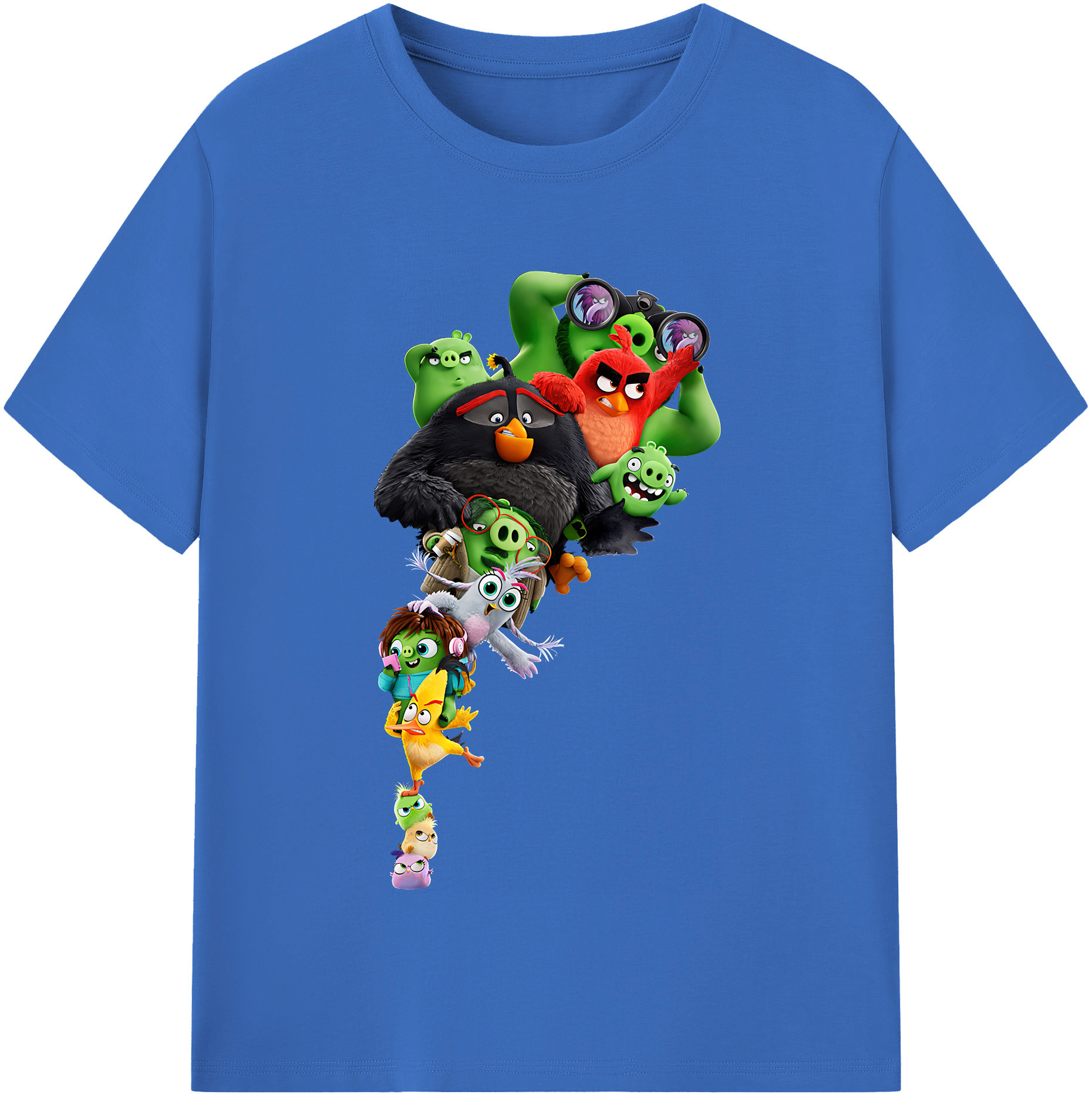 （画像用） Angry Birds アングリーバード 綿100％半袖Tシャツ（フロントプリント）