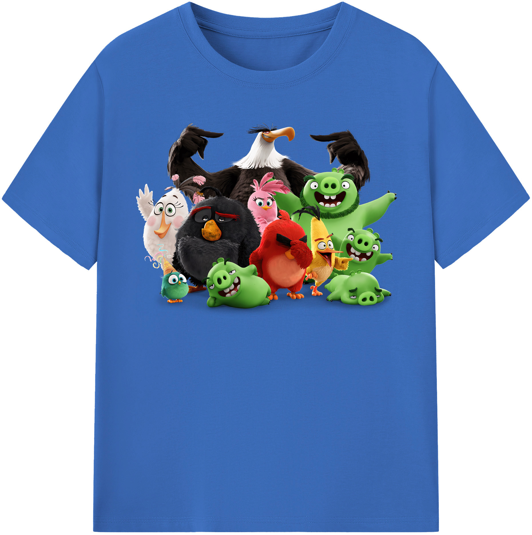 （画像用） Angry Birds アングリーバード 綿100％半袖Tシャツ（フロントプリント）