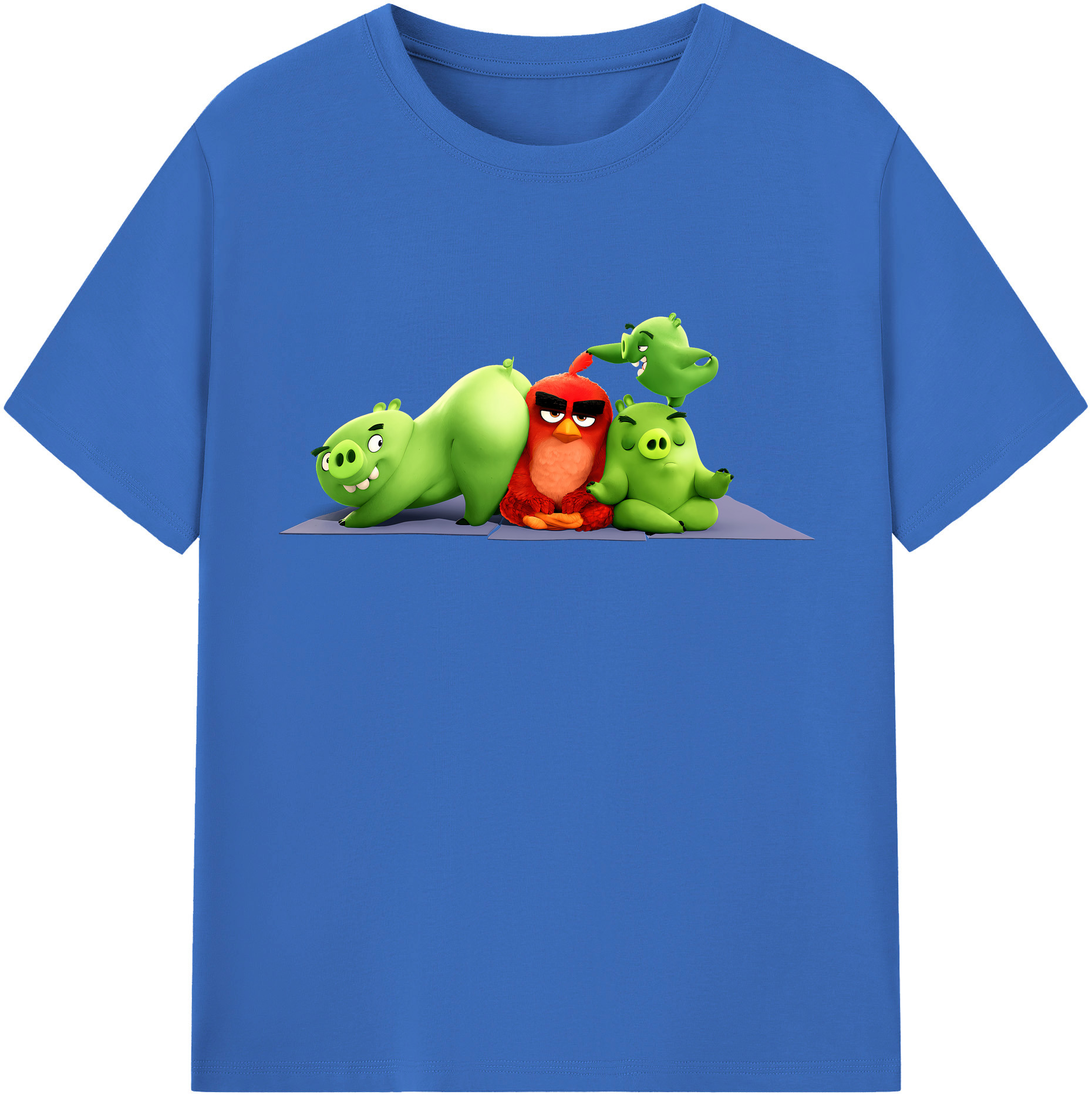 （画像用） Angry Birds アングリーバード 綿100％半袖Tシャツ（フロントプリント）