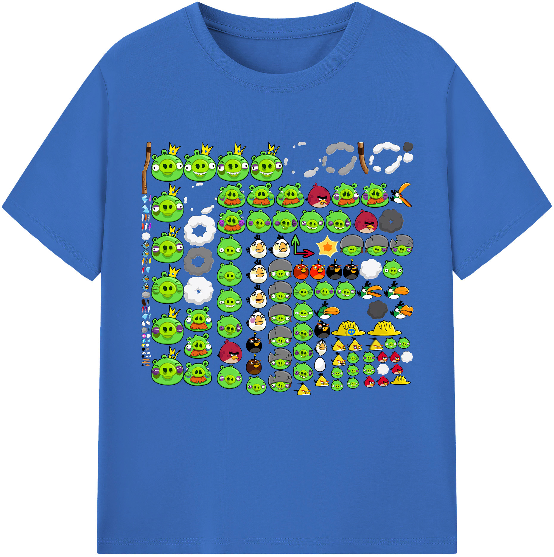 （画像用） Angry Birds アングリーバード 綿100％半袖Tシャツ（フロントプリント）