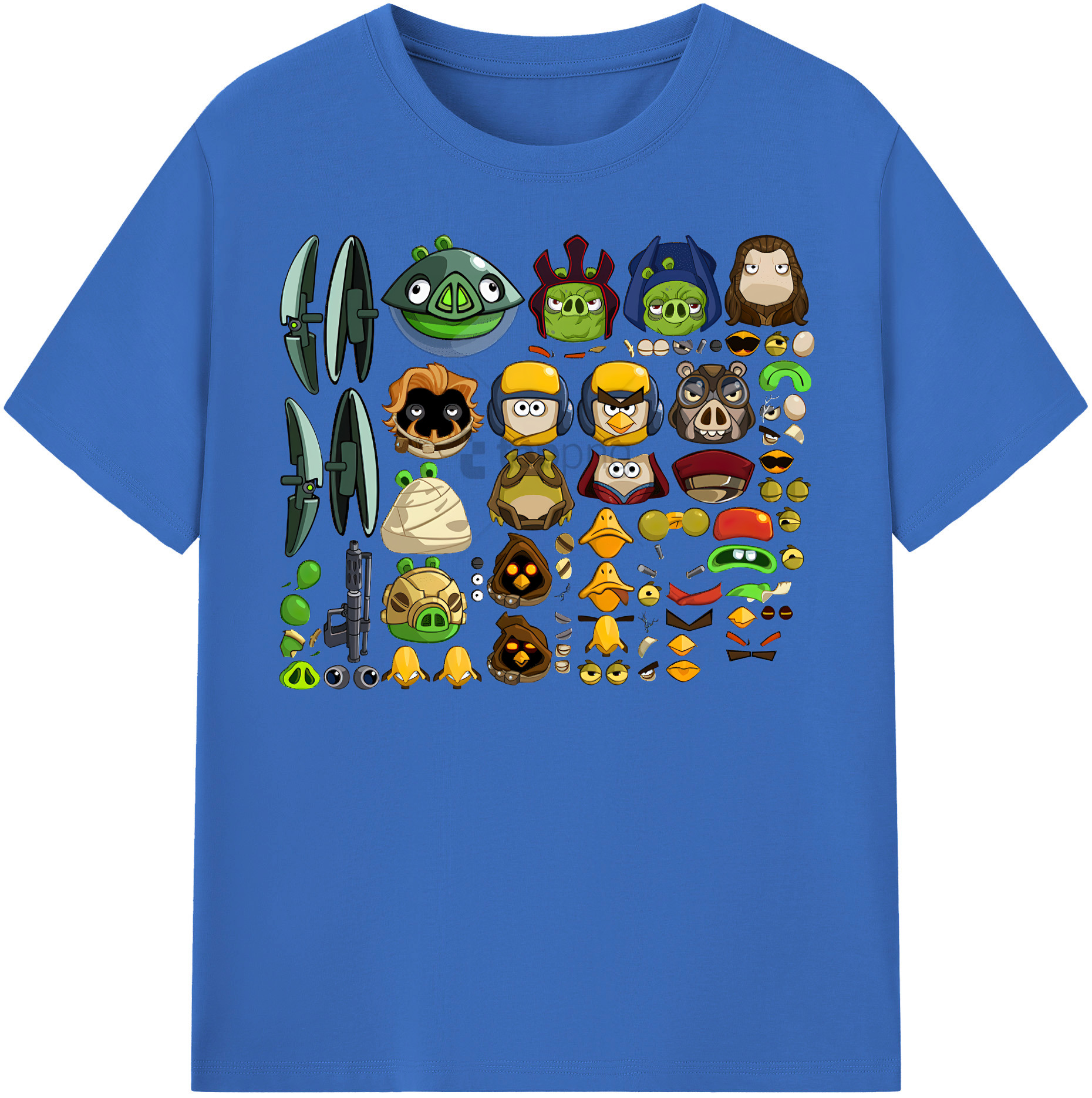（画像用） Angry Birds アングリーバード 綿100％半袖Tシャツ（フロントプリント）