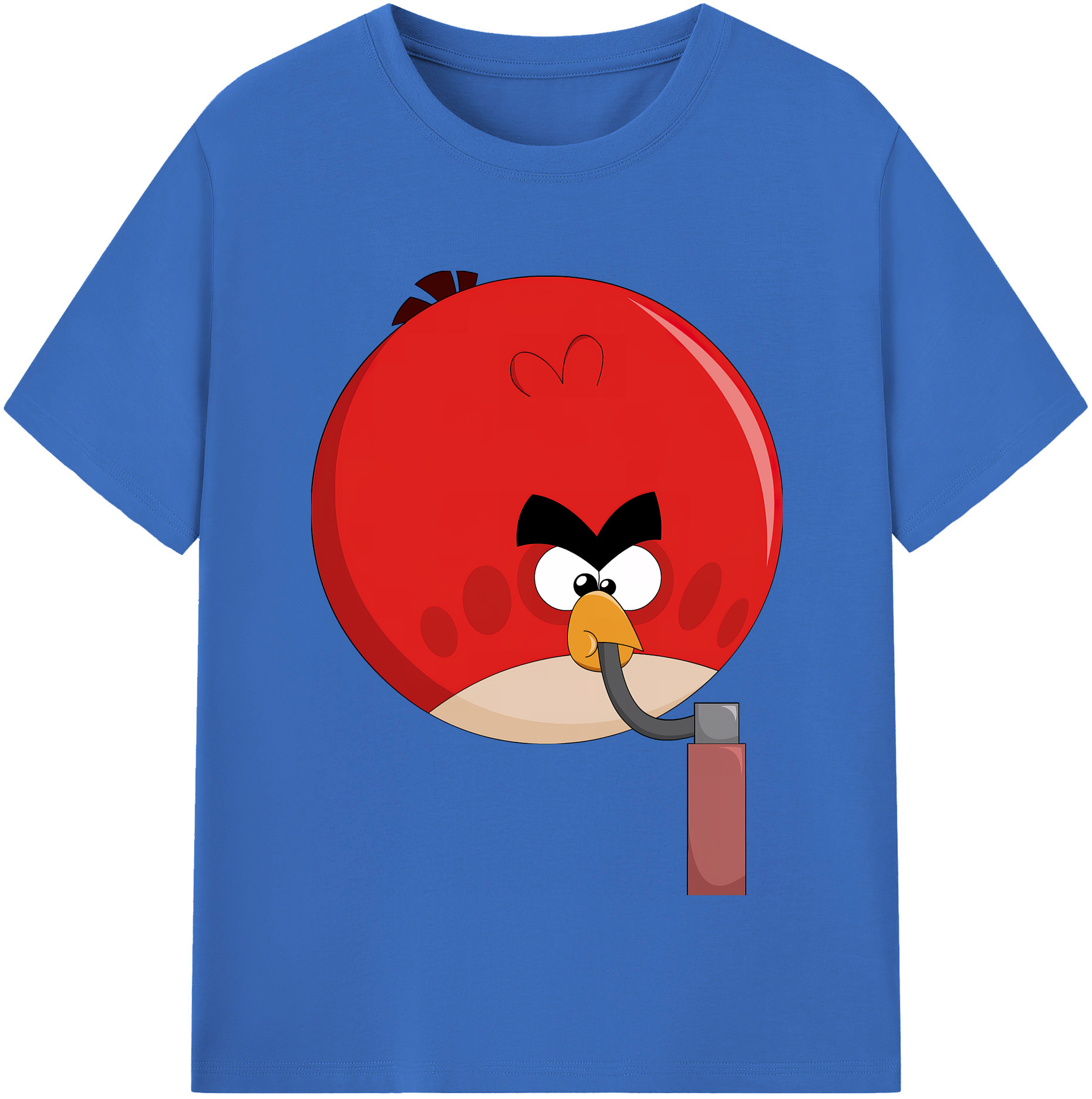 （画像用） Angry Birds アングリーバード 綿100％半袖Tシャツ（フロントプリント）