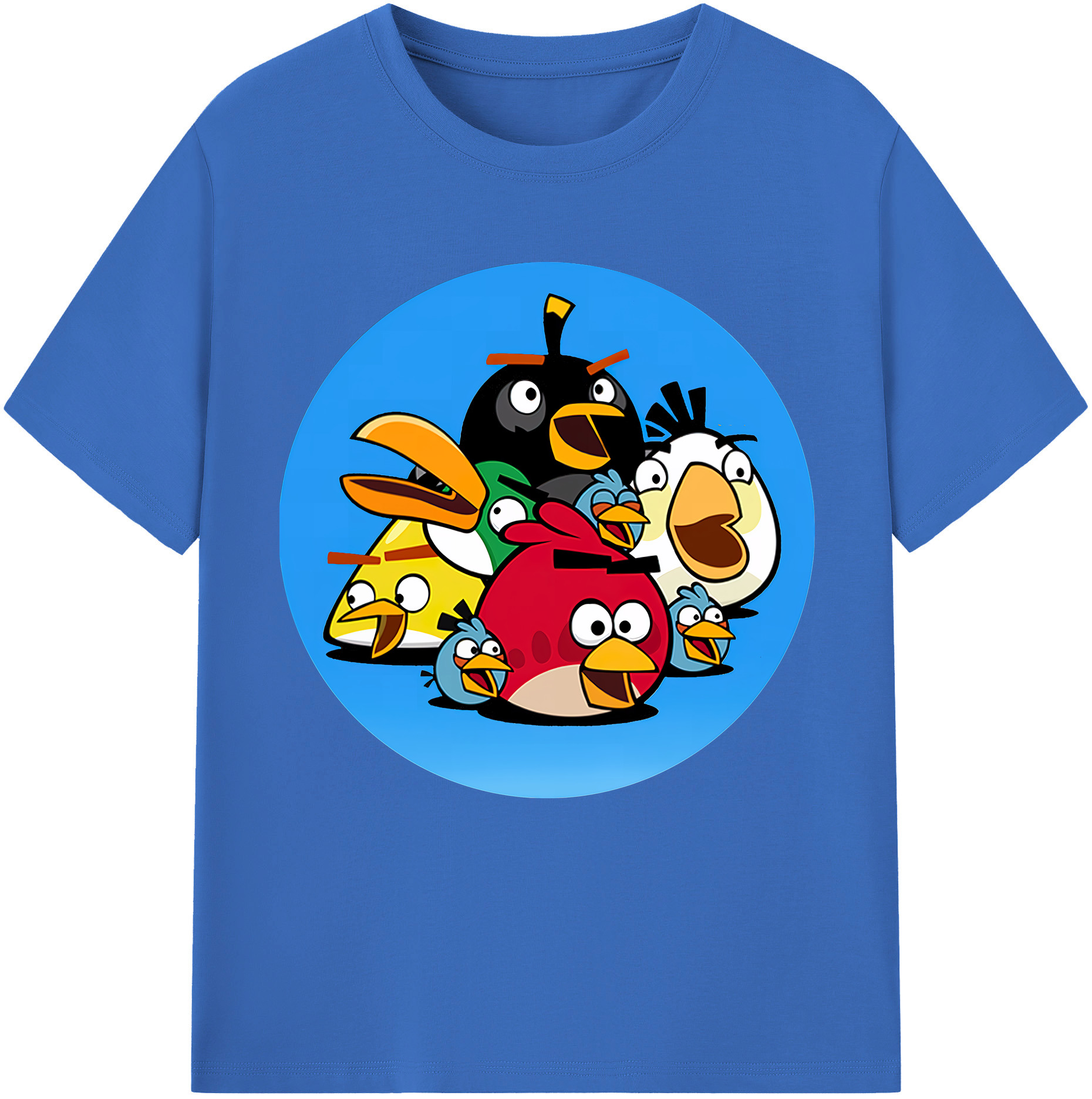 （画像用） Angry Birds アングリーバード 綿100％半袖Tシャツ（フロントプリント）