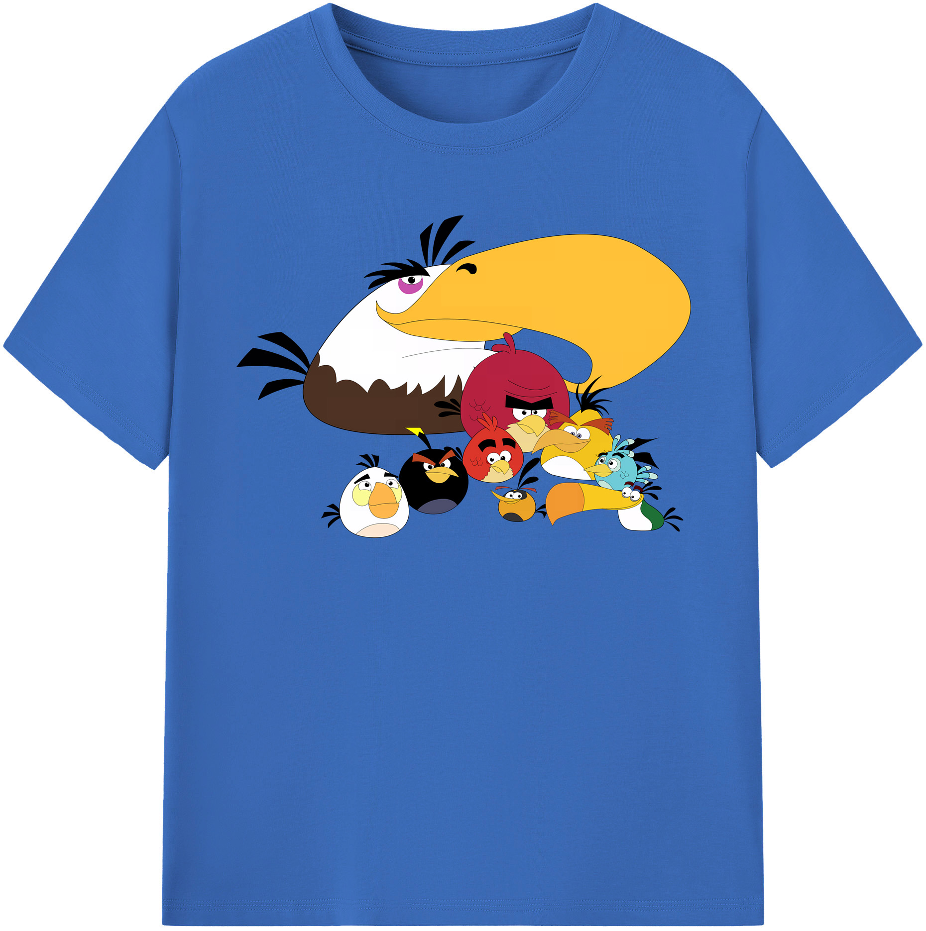 （画像用） Angry Birds アングリーバード 綿100％半袖Tシャツ（フロントプリント）