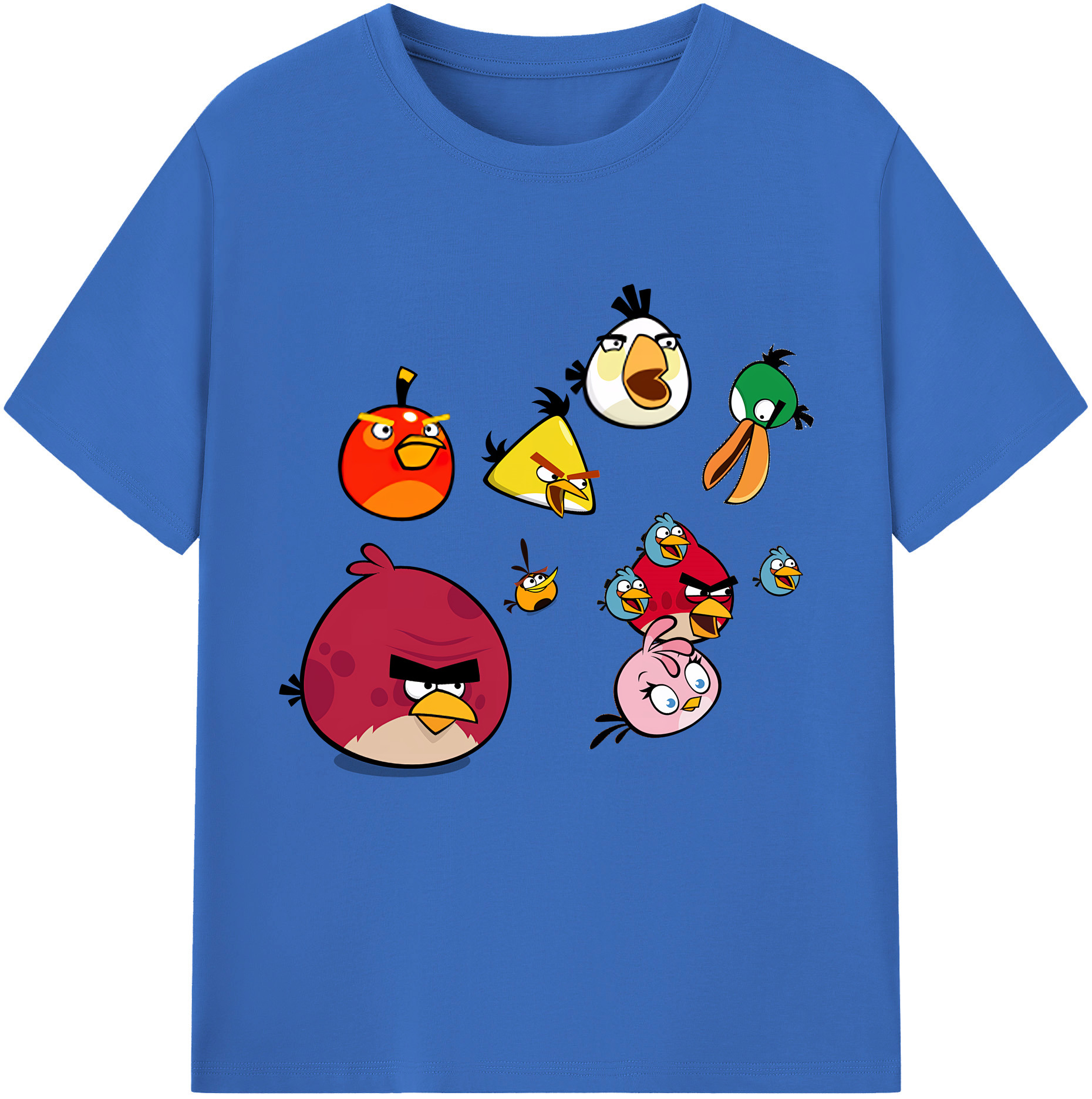 （画像用） Angry Birds アングリーバード 綿100％半袖Tシャツ（フロントプリント）