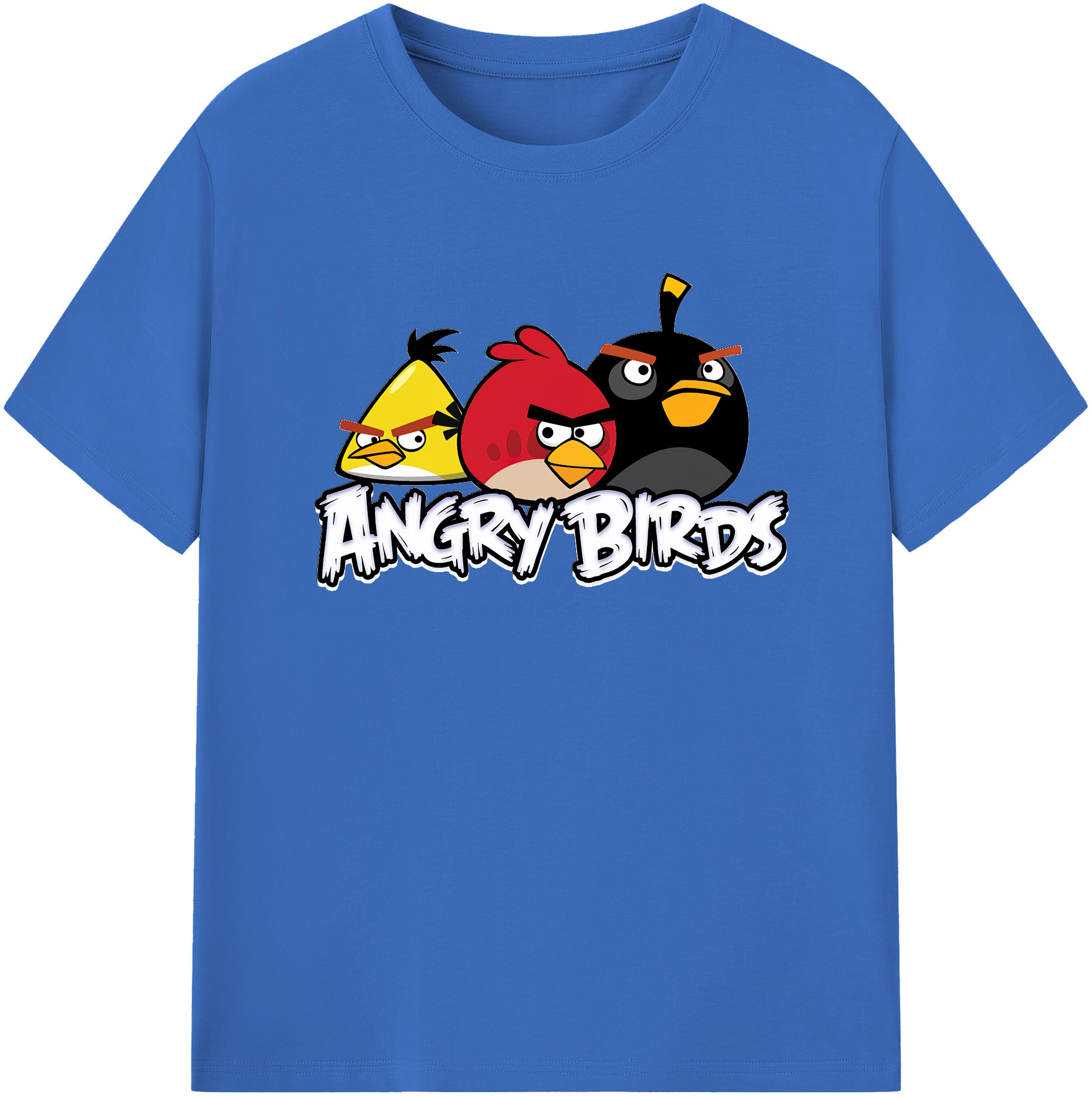 （画像用） Angry Birds アングリーバード 綿100％半袖Tシャツ（フロントプリント）