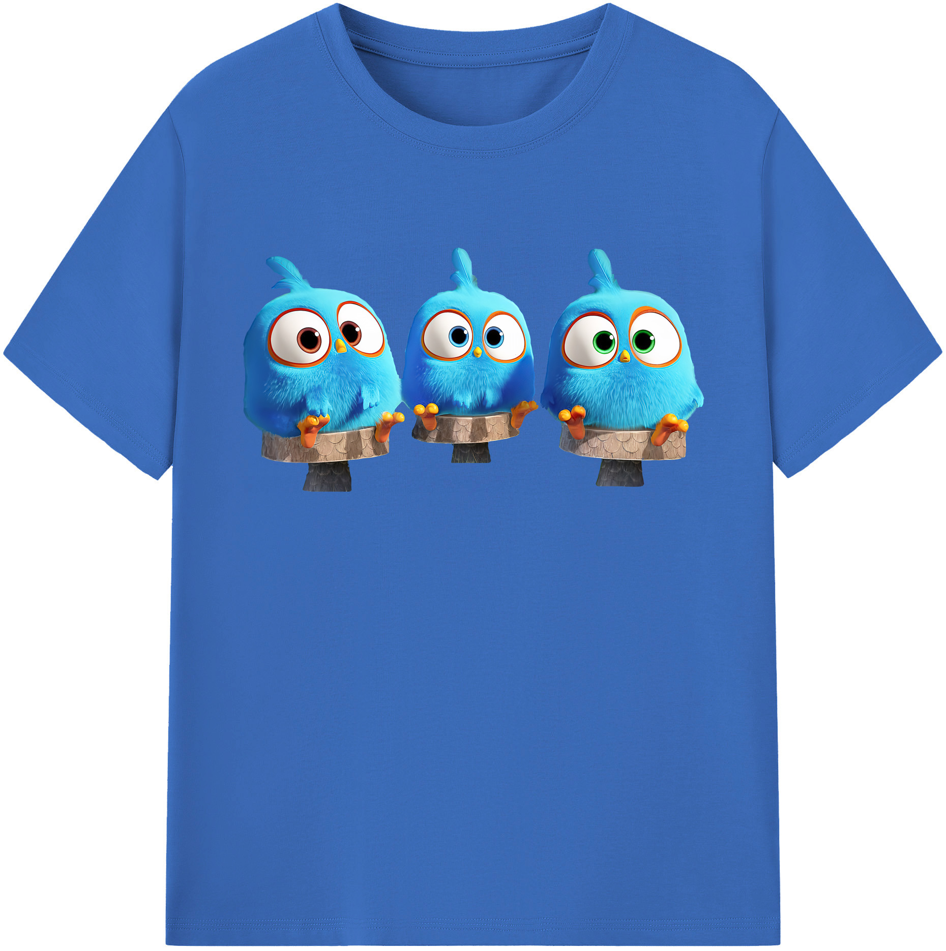（画像用） Angry Birds アングリーバード 綿100％半袖Tシャツ（フロントプリント）