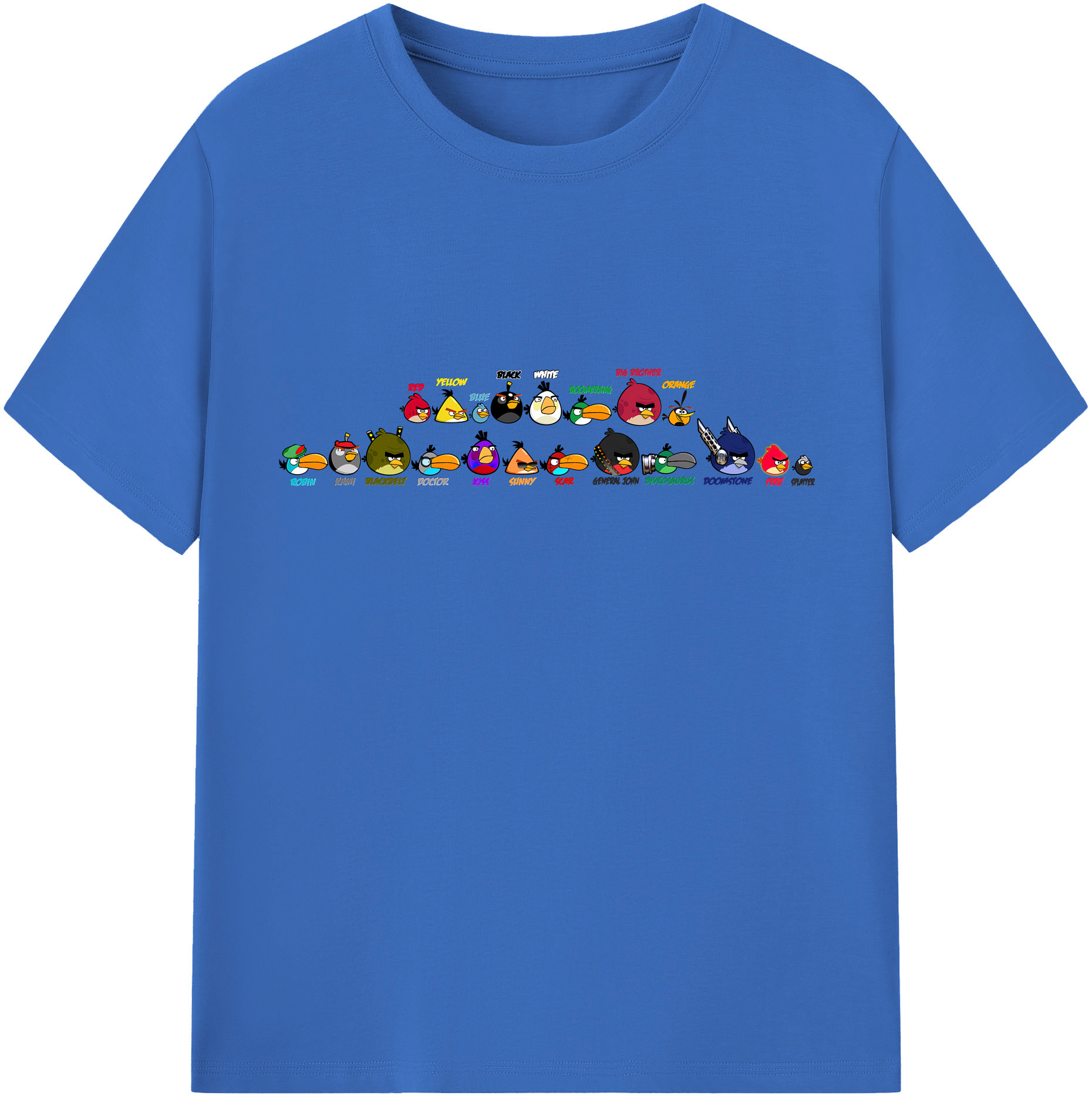 （画像用） Angry Birds アングリーバード 綿100％半袖Tシャツ（フロントプリント）