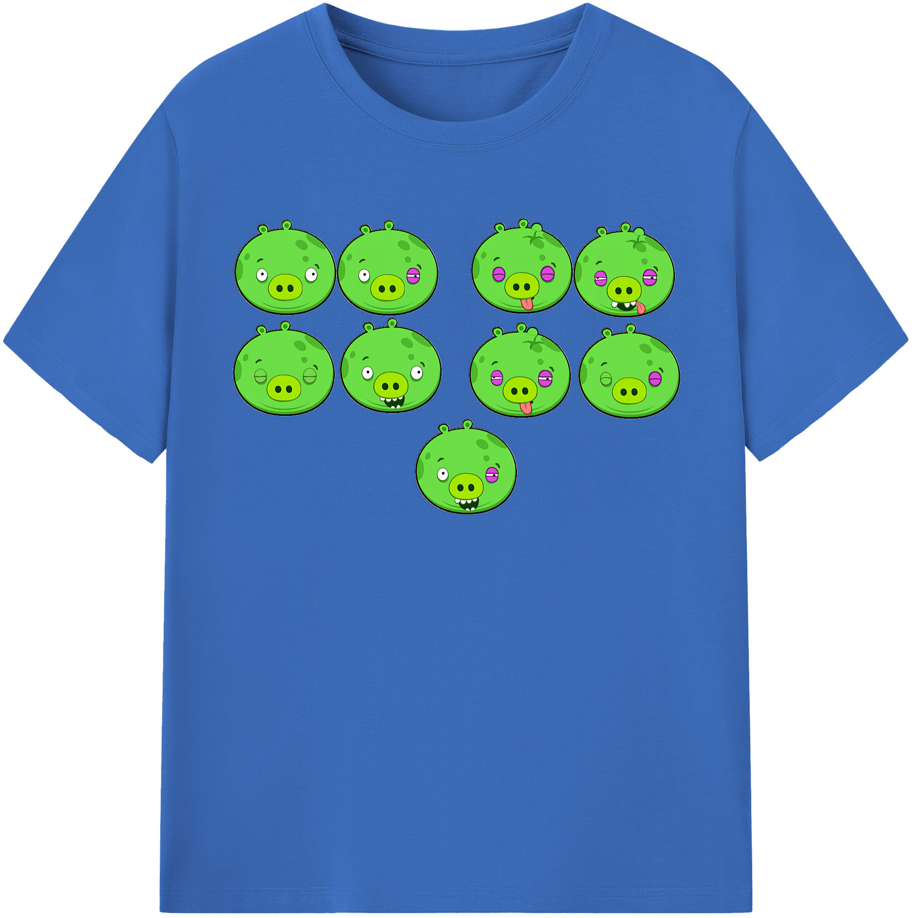 （画像用） Angry Birds アングリーバード 綿100％半袖Tシャツ（フロントプリント）
