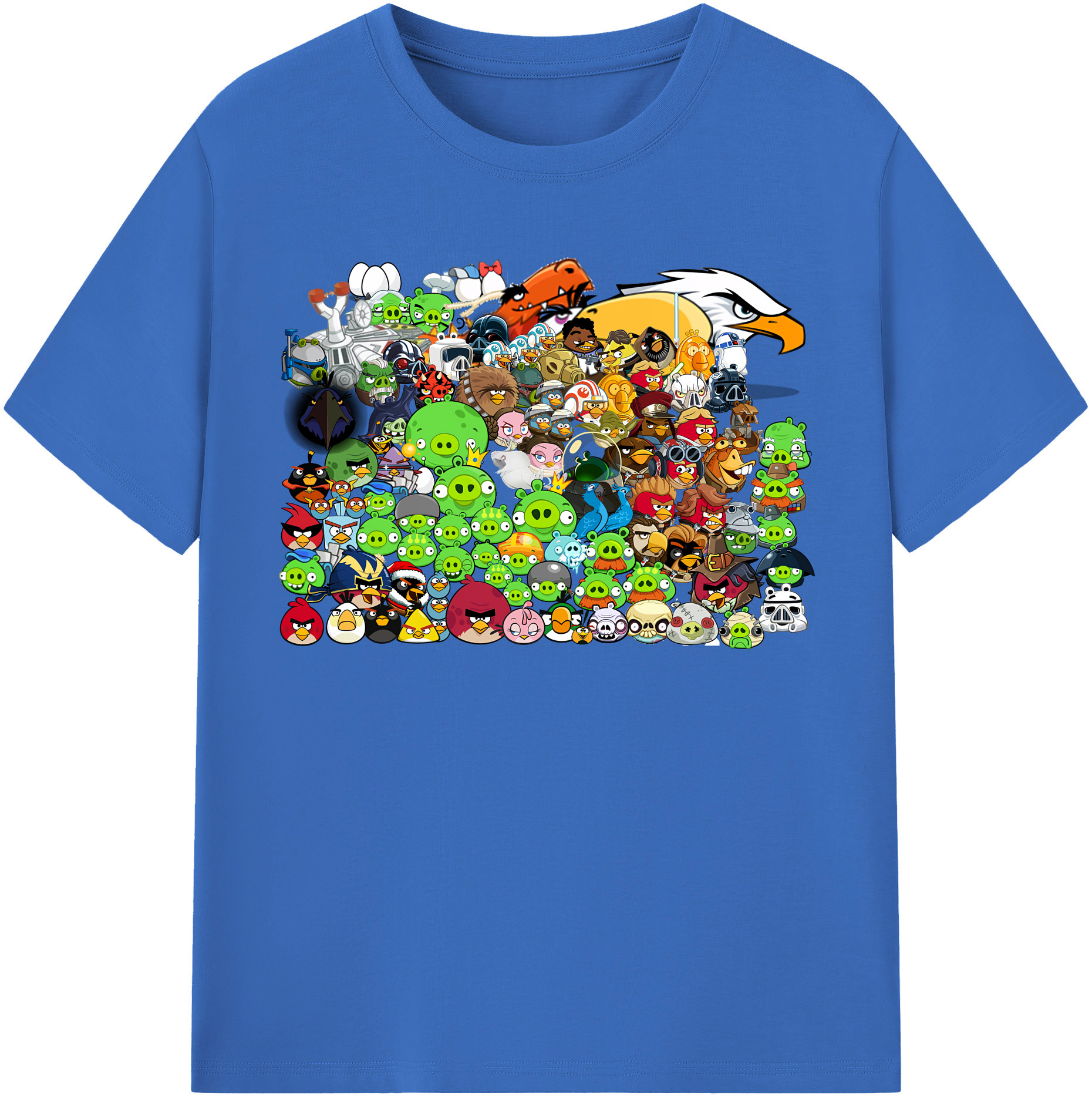 （画像用） Angry Birds アングリーバード 綿100％半袖Tシャツ（フロントプリント）