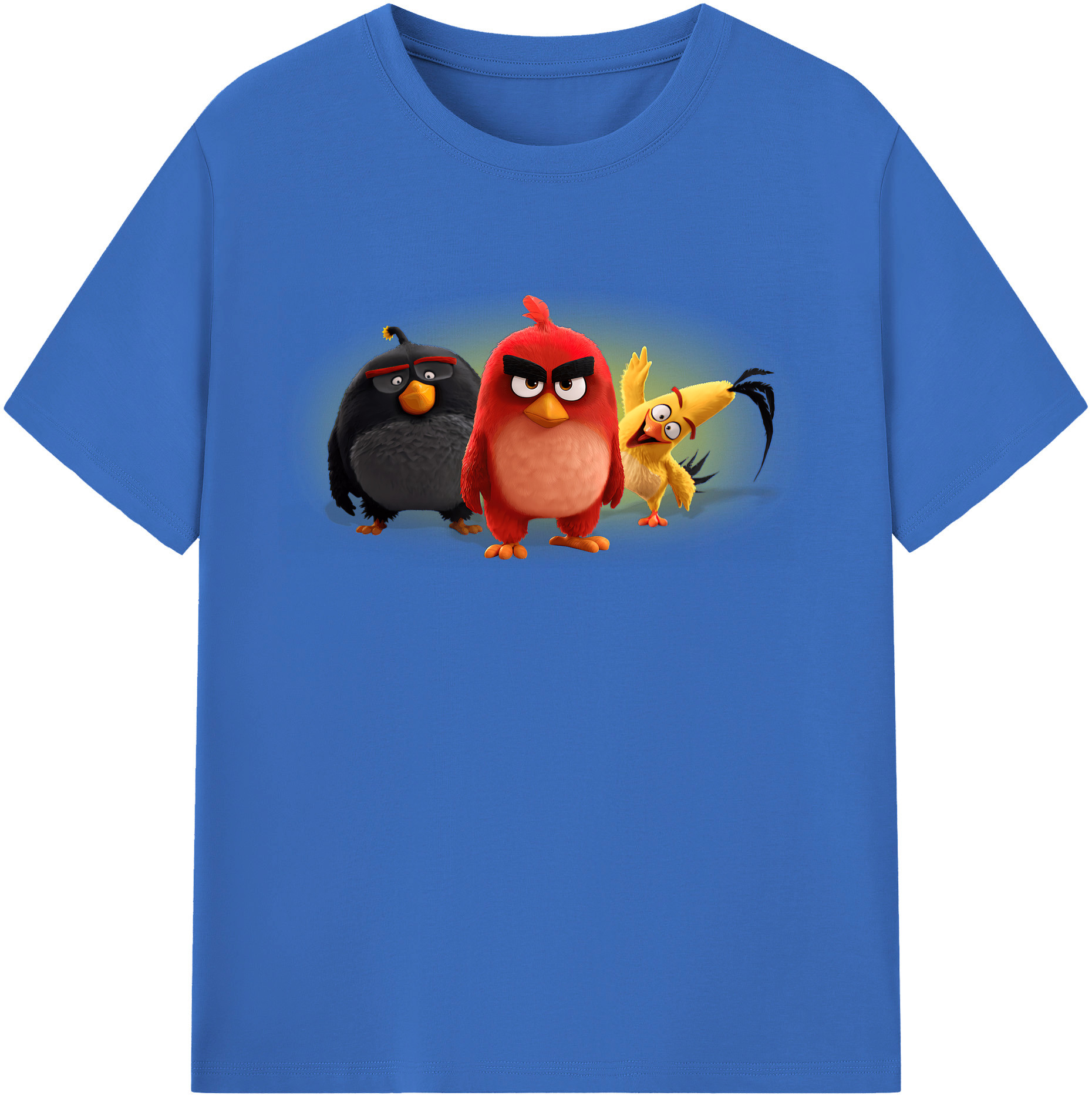 （画像用） Angry Birds アングリーバード 綿100％半袖Tシャツ（フロントプリント）