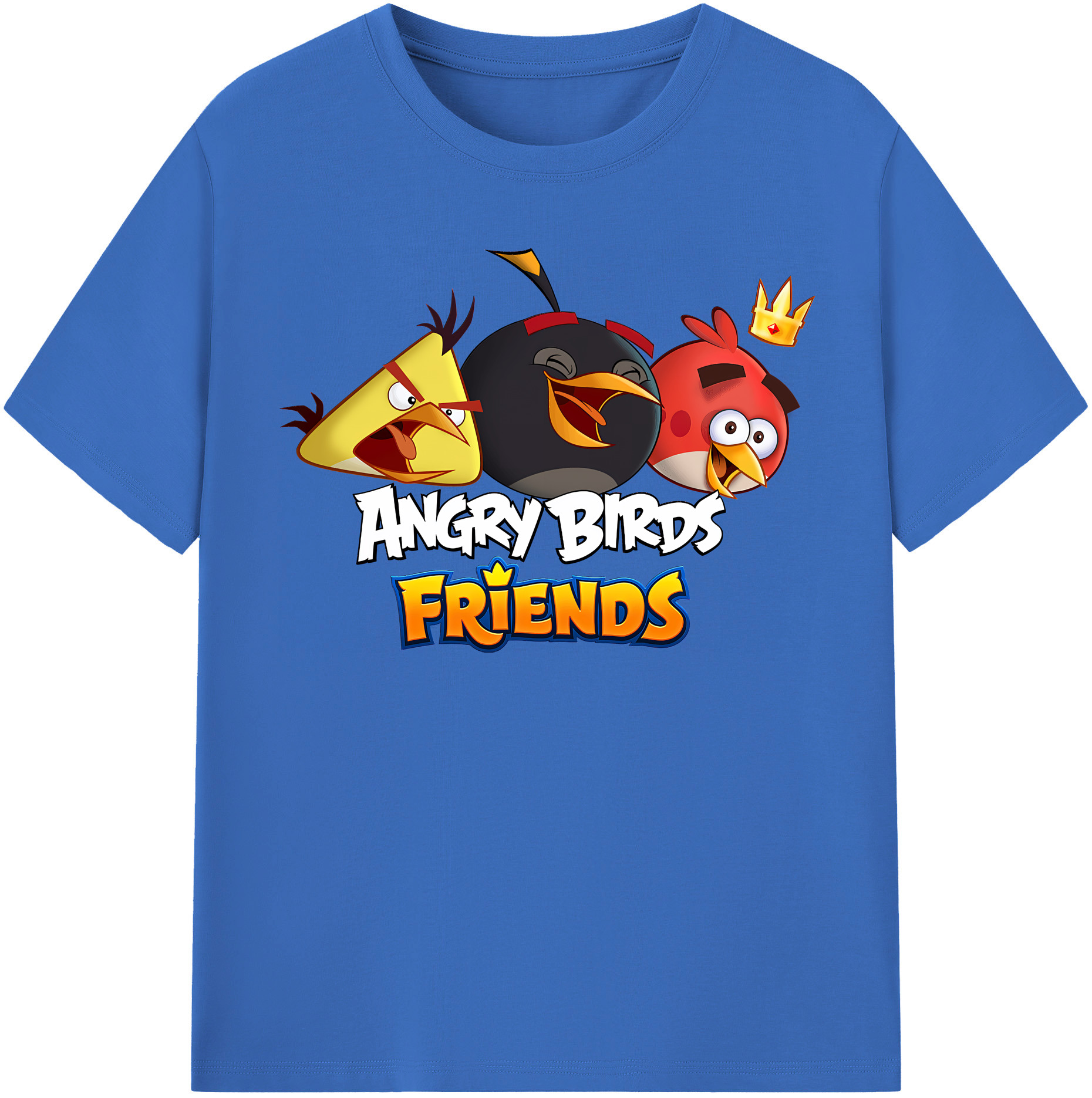 （画像用） Angry Birds アングリーバード 綿100％半袖Tシャツ（フロントプリント）
